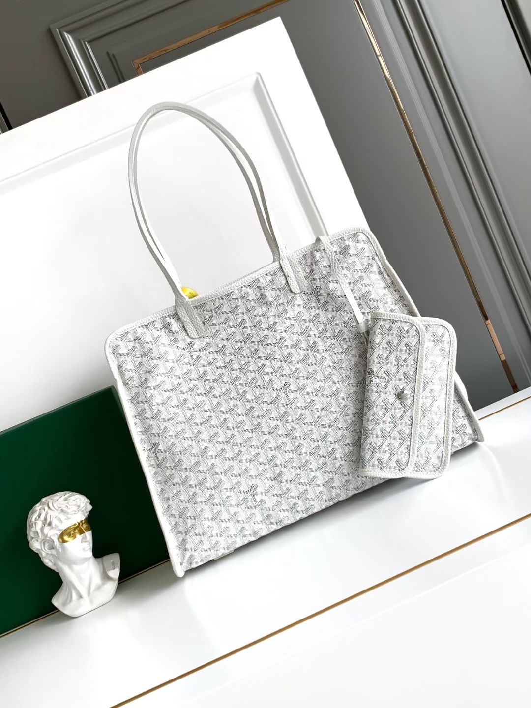 [TOP] Goyard Hardy PM Bag 40×17×31cm  - White