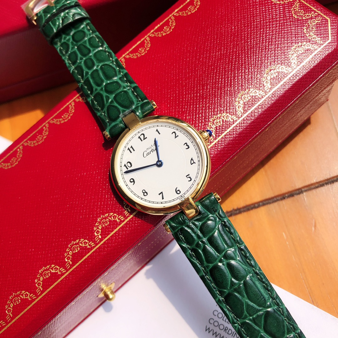[TOP] Cartier 30mm Must De 21 Watch - Green