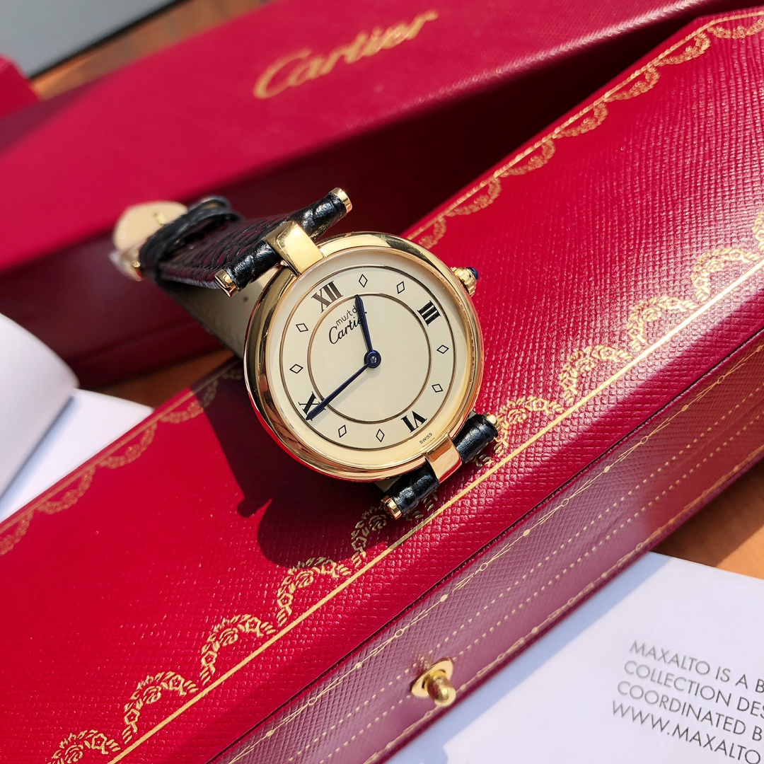 [TOP] Cartier 30mm Must De 21 Watch - Black