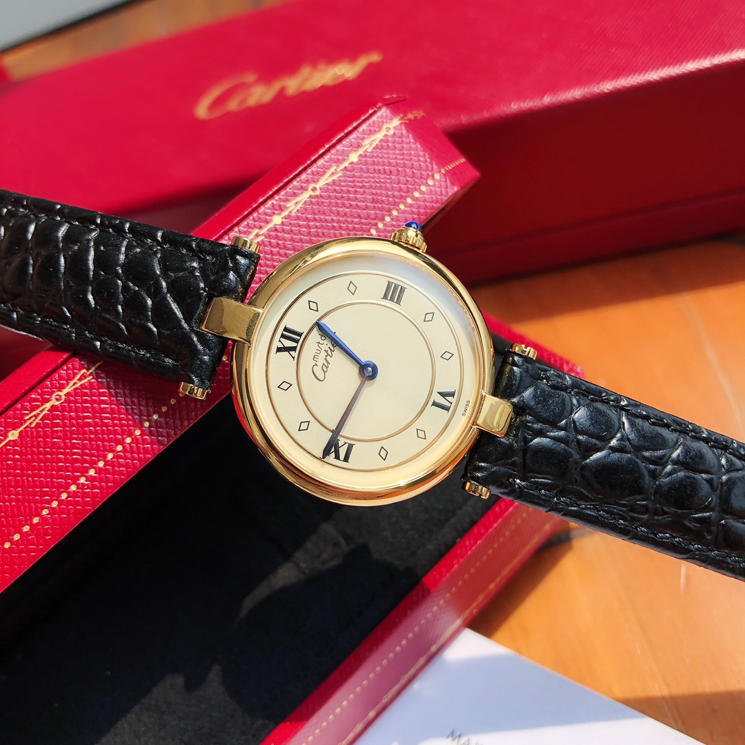 [TOP] Cartier 30mm Must De 21 Watch - Black