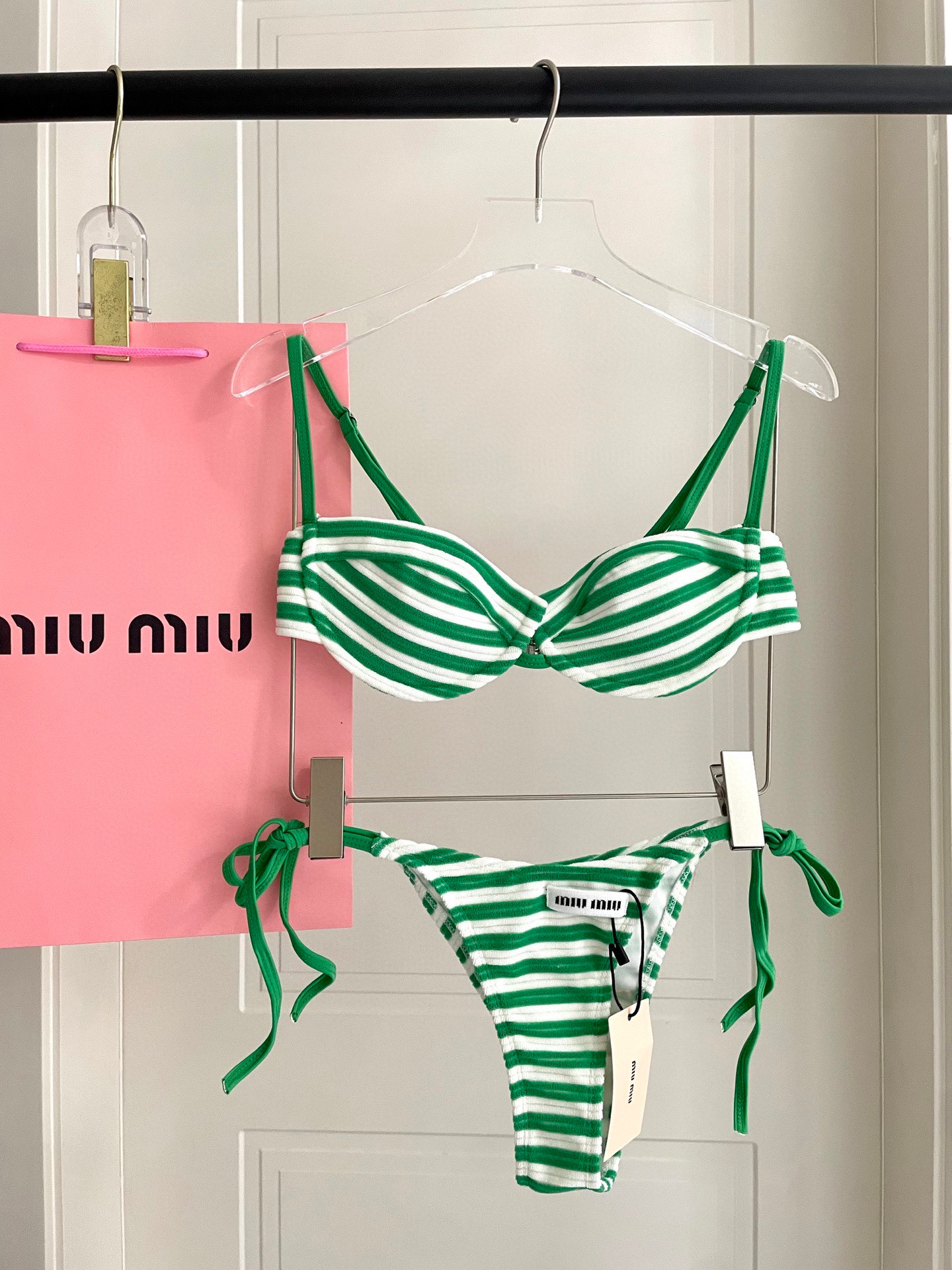 [TOP] Miu Miu Bikini Swimsuit - Green