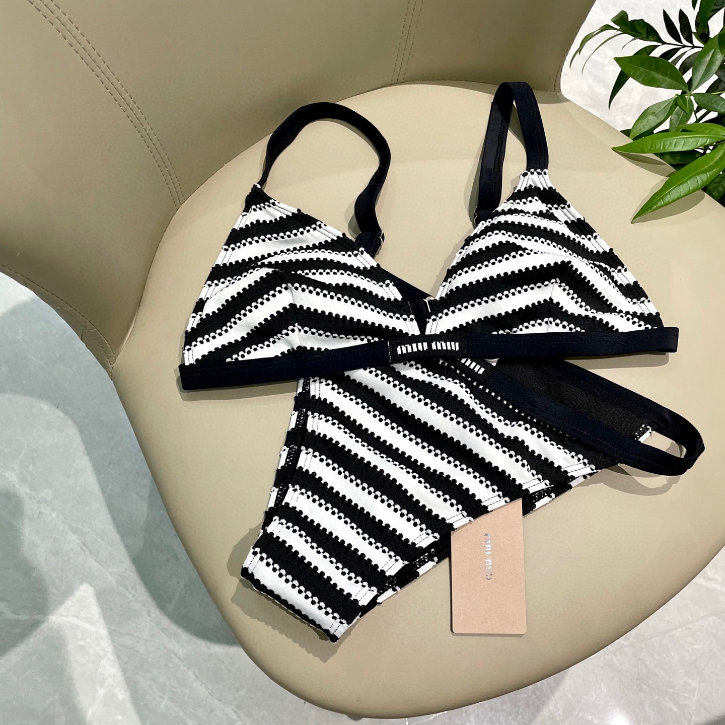 [TOP] Miu Miu Bikini Swimsuit - Black and White