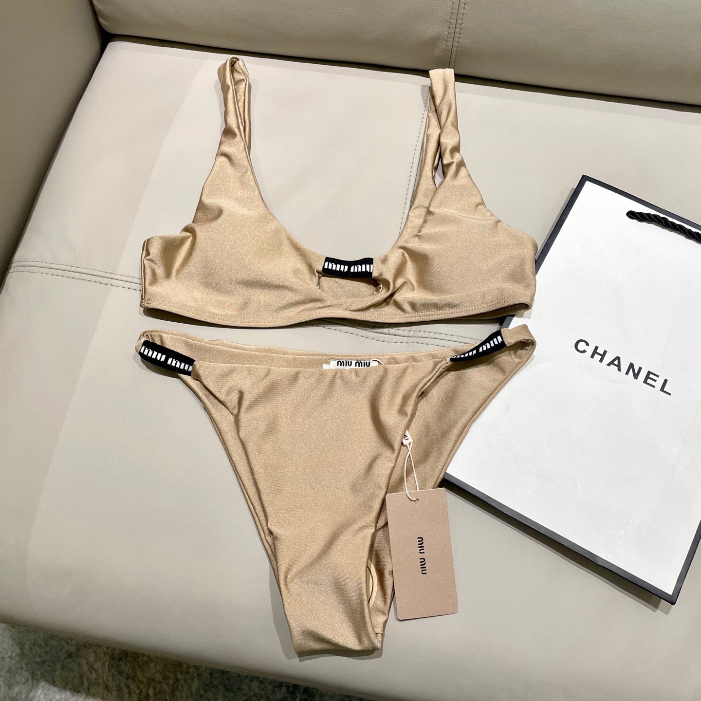 [TOP] Miu Miu Bikini Swimsuit - Khaki