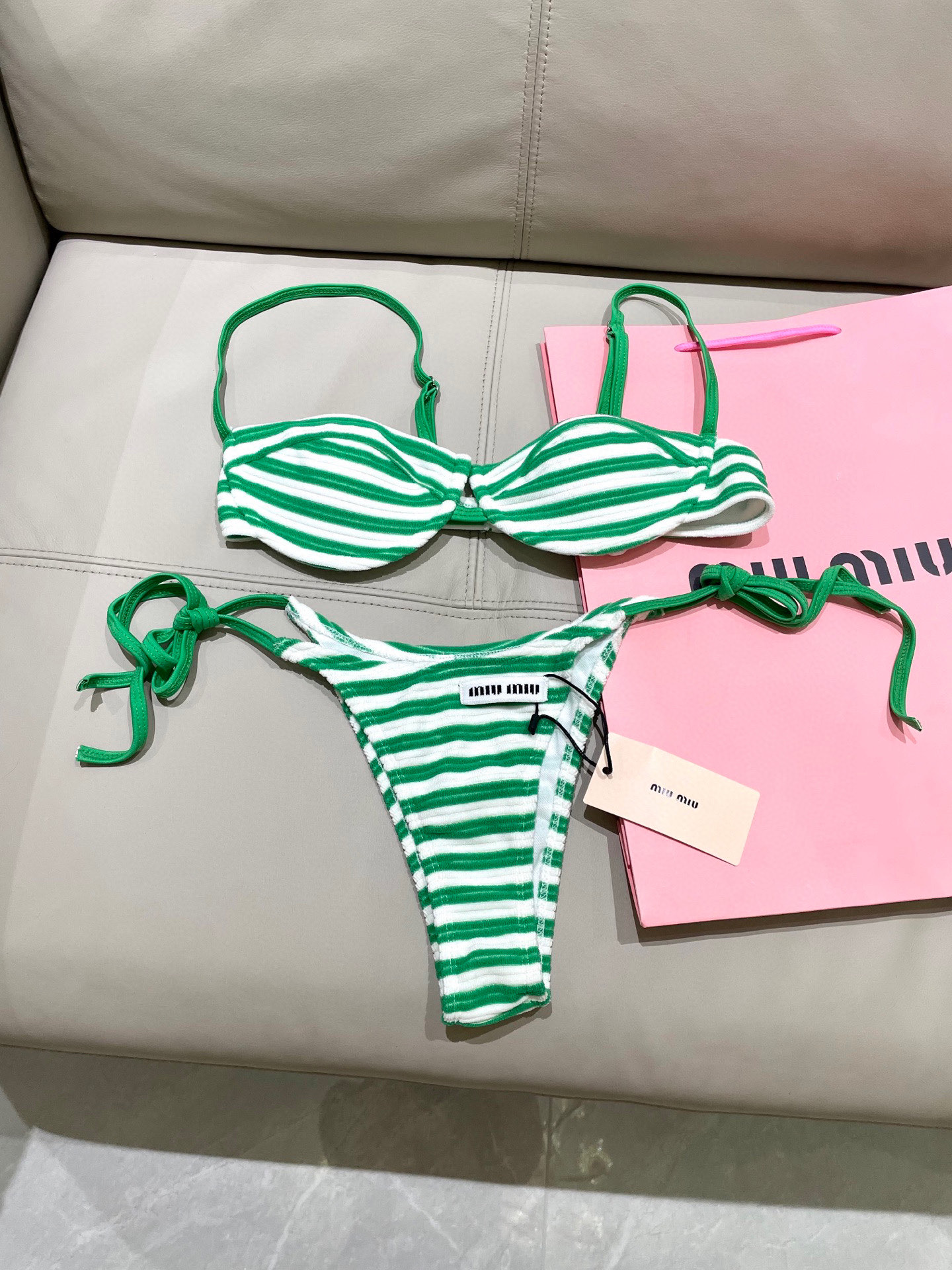 [TOP] Miu Miu Bikini Swimsuit - Green