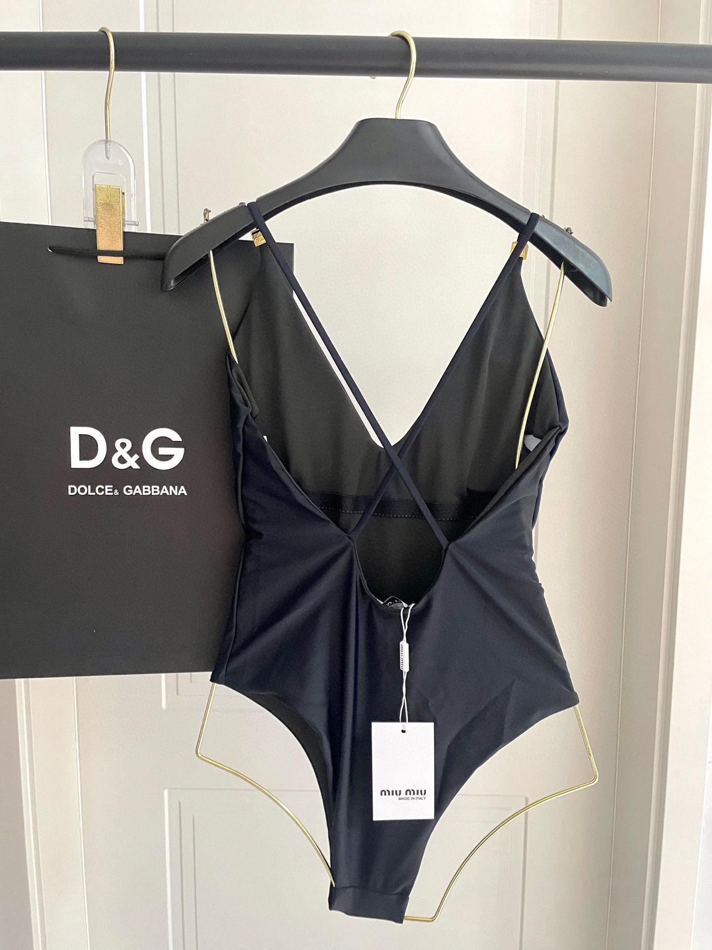 [TOP] Miu Miu One-Piece Swimsuit - Black