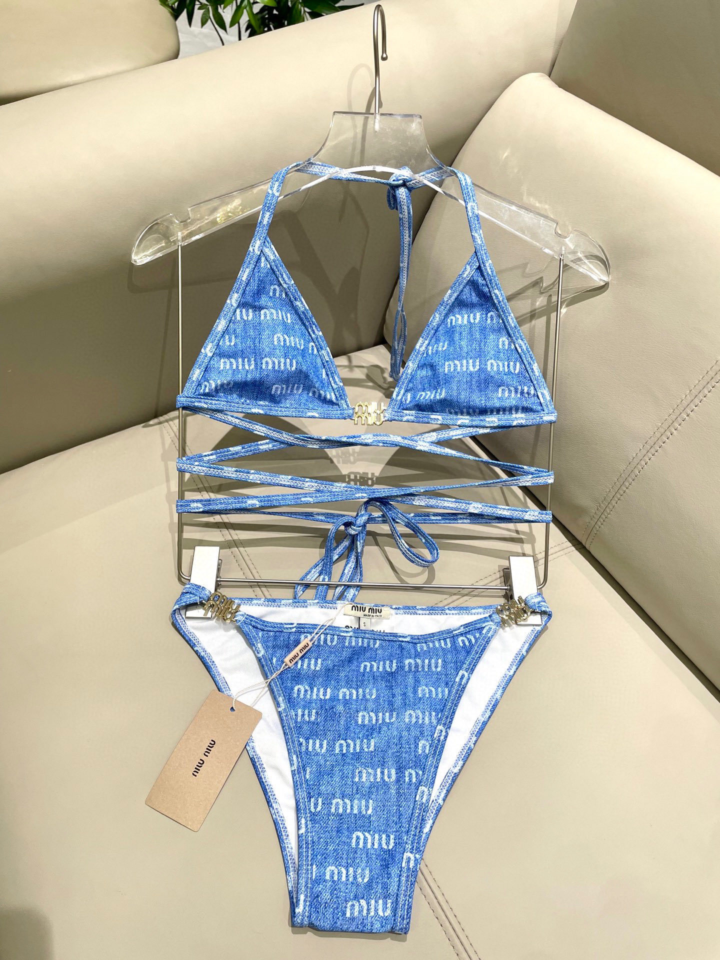 [TOP] Miu Miu Bikini Swimsuit - Blue