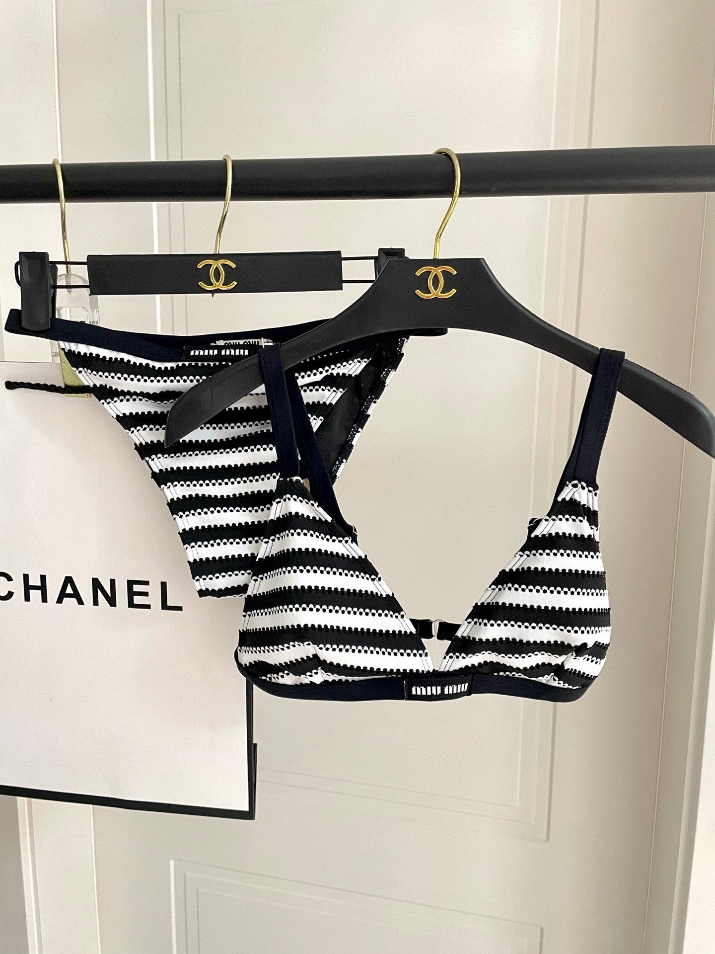 [TOP] Miu Miu Bikini Swimsuit - Black and White