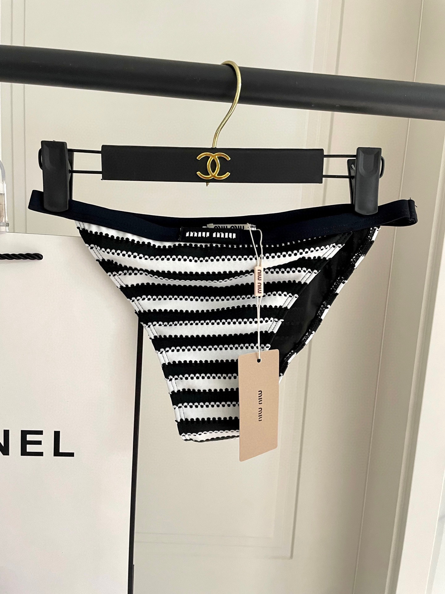 [TOP] Miu Miu Bikini Swimsuit - Black and White