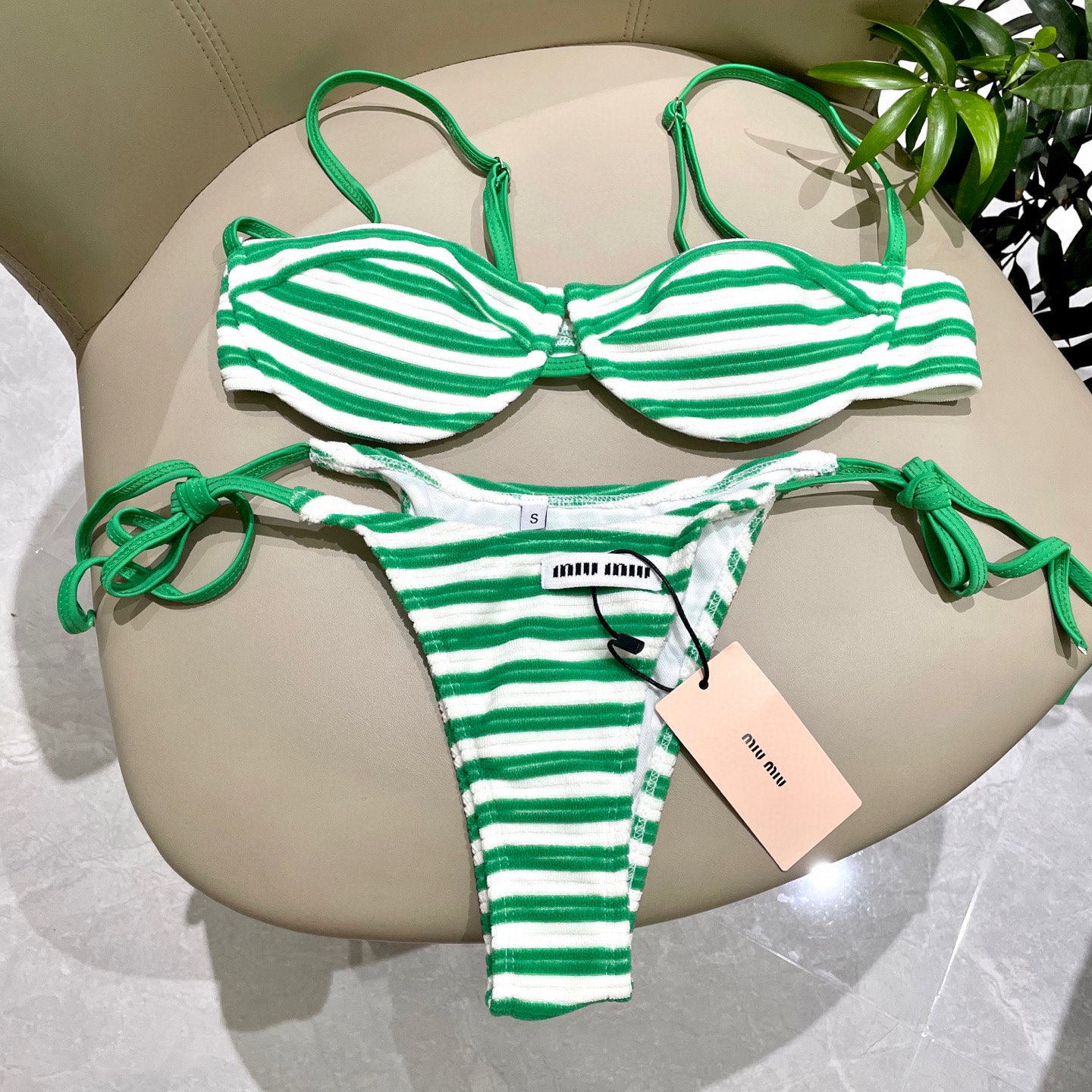 [TOP] Miu Miu Bikini Swimsuit - Green