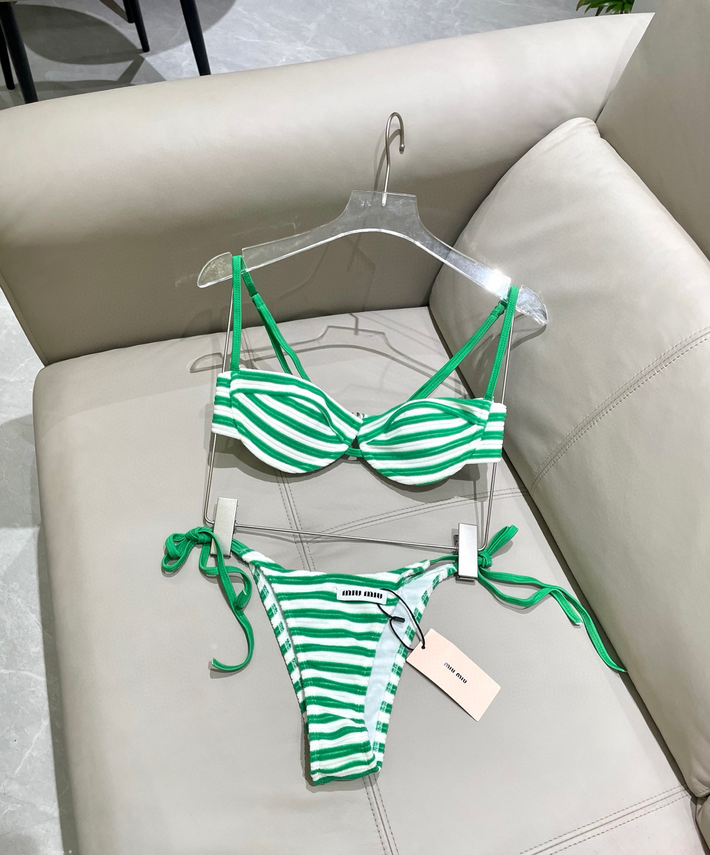 [TOP] Miu Miu Bikini Swimsuit - Green