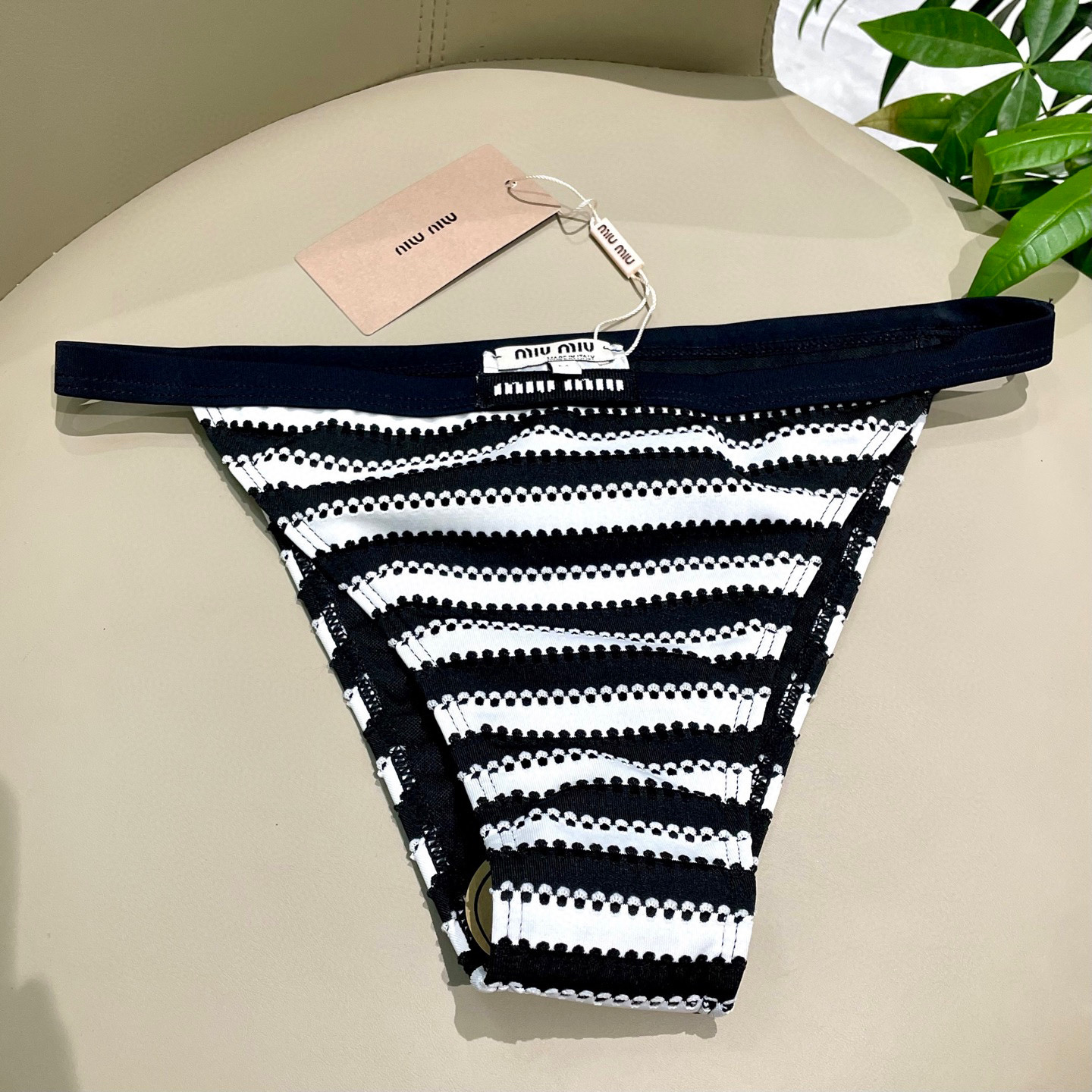 [TOP] Miu Miu Bikini Swimsuit - Black and White