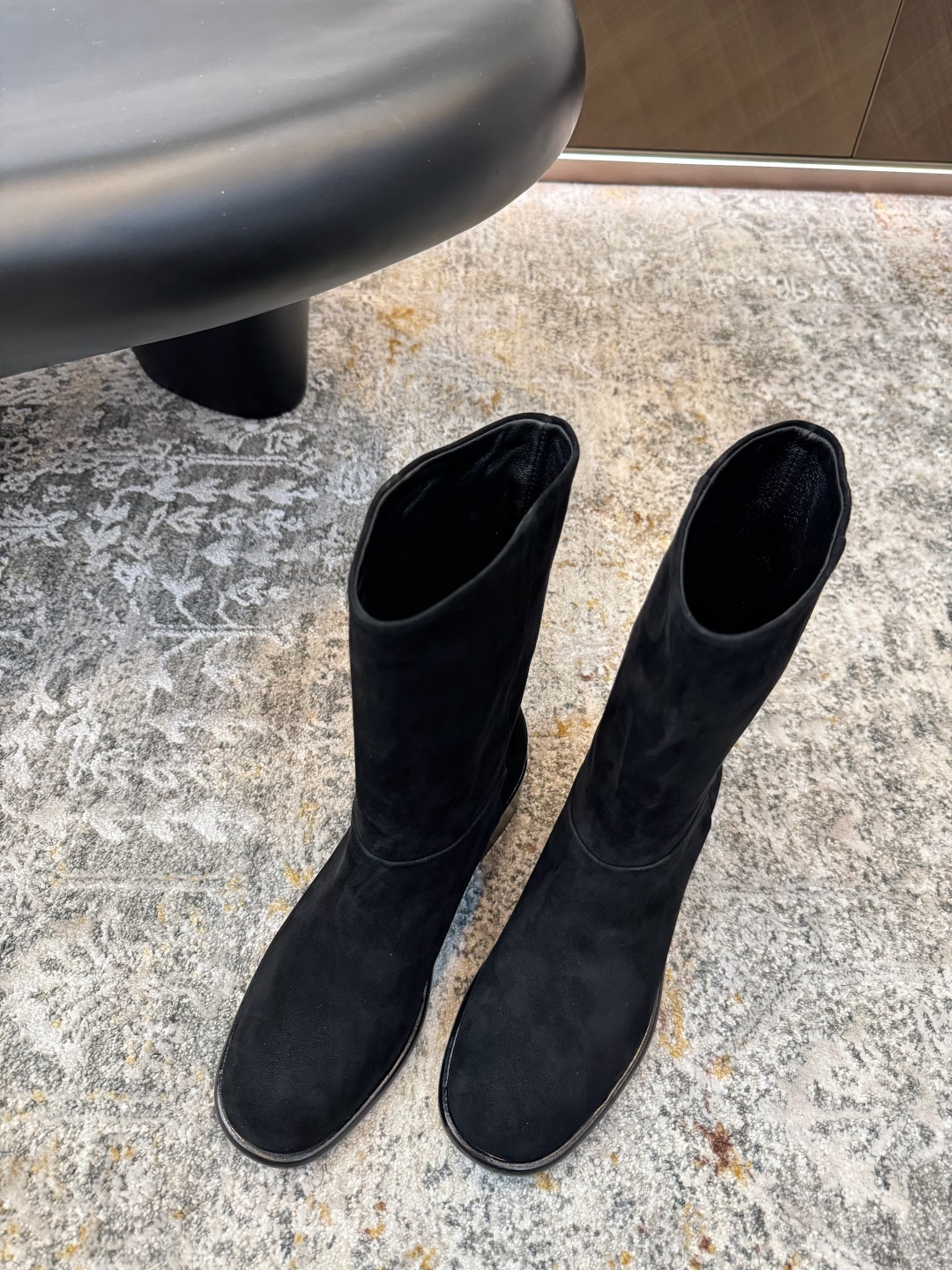 [TOP] PRADA Leather Short Boots 4cm Low Heels -  2 Color