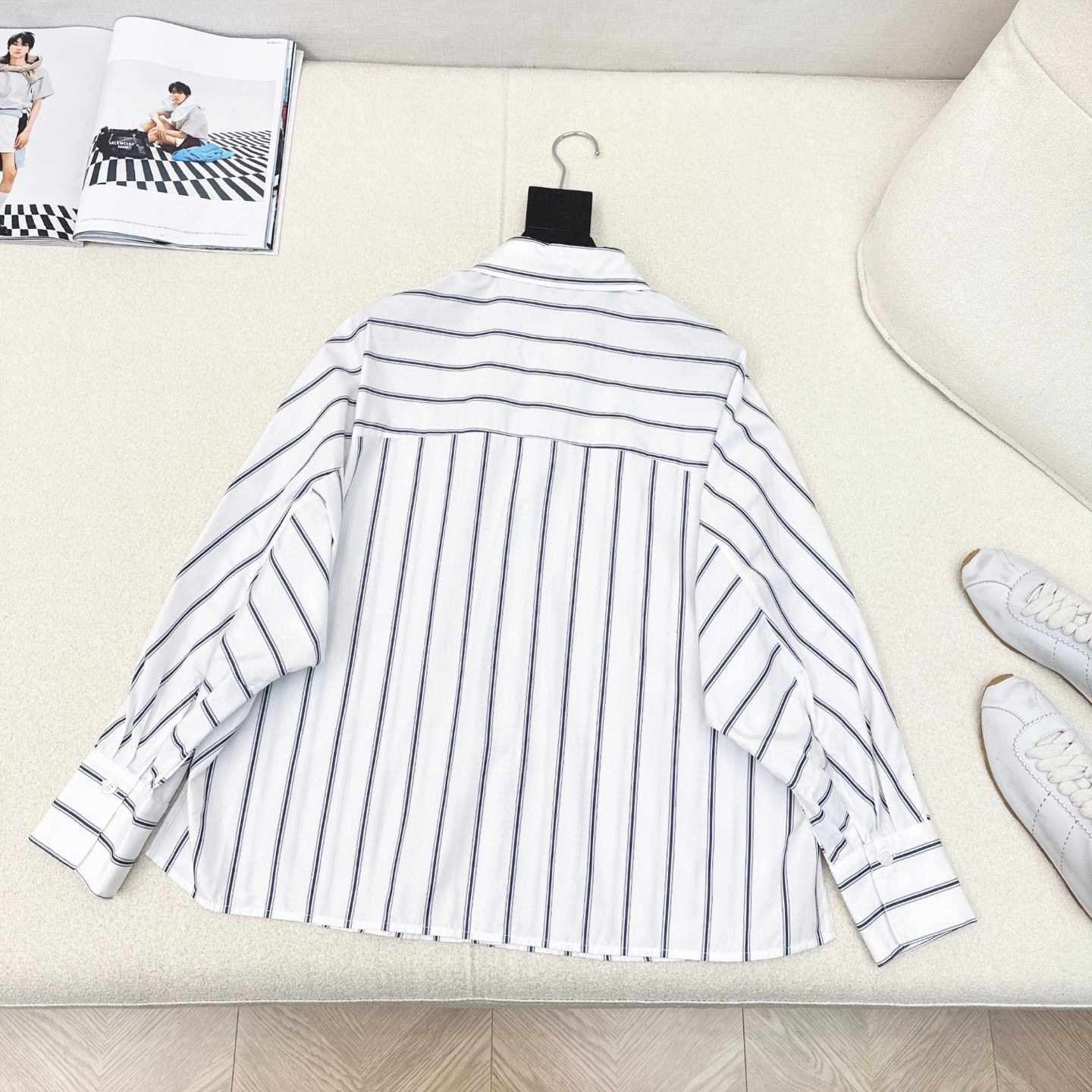 [TOP] LOEWE Stripe Shirt - White