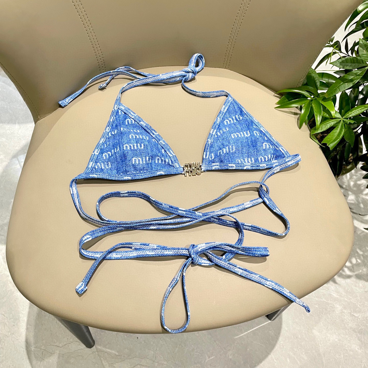 [TOP] Miu Miu Bikini Swimsuit - Blue
