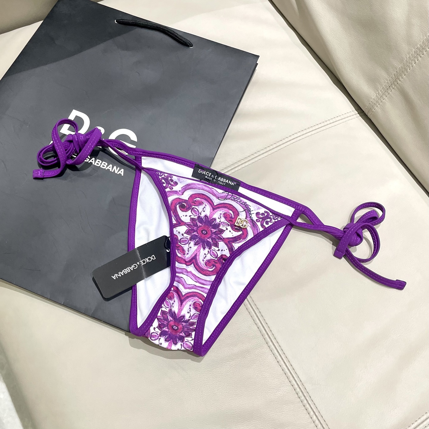 [TOP] Dolce & Gabbana DG Bikini Swimsuit - Purple