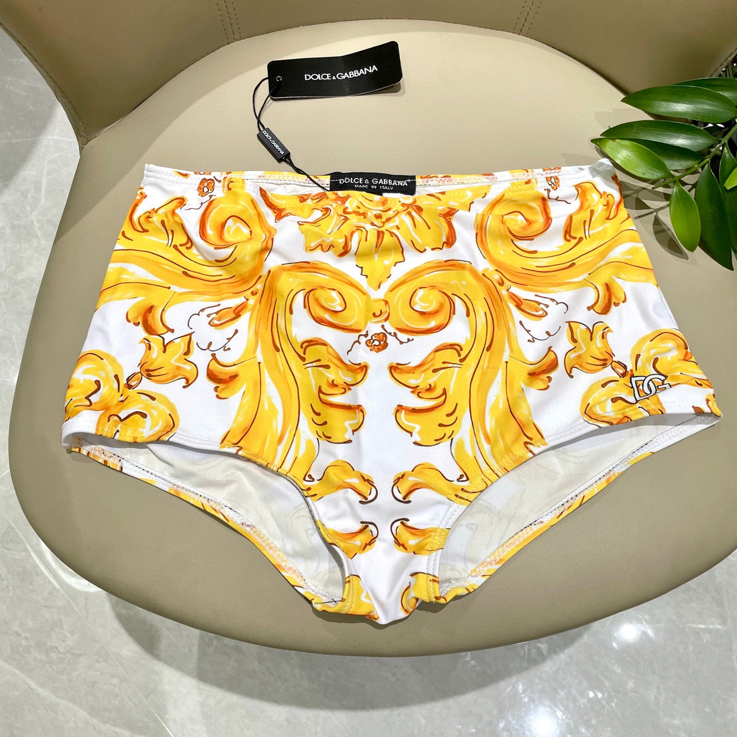 [TOP] Dolce & Gabbana DG Bikini Swimsuit - Yellow