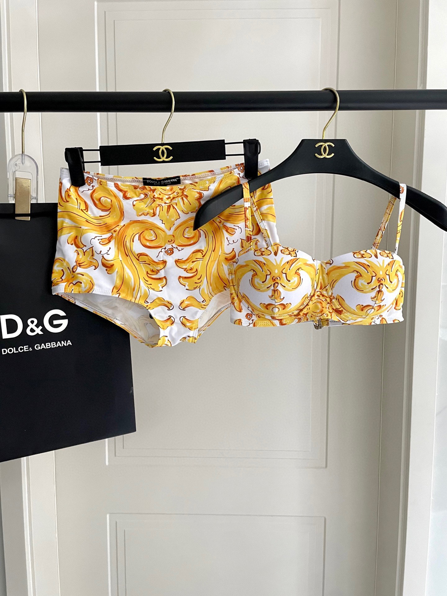 [TOP] Dolce & Gabbana DG Bikini Swimsuit - Yellow