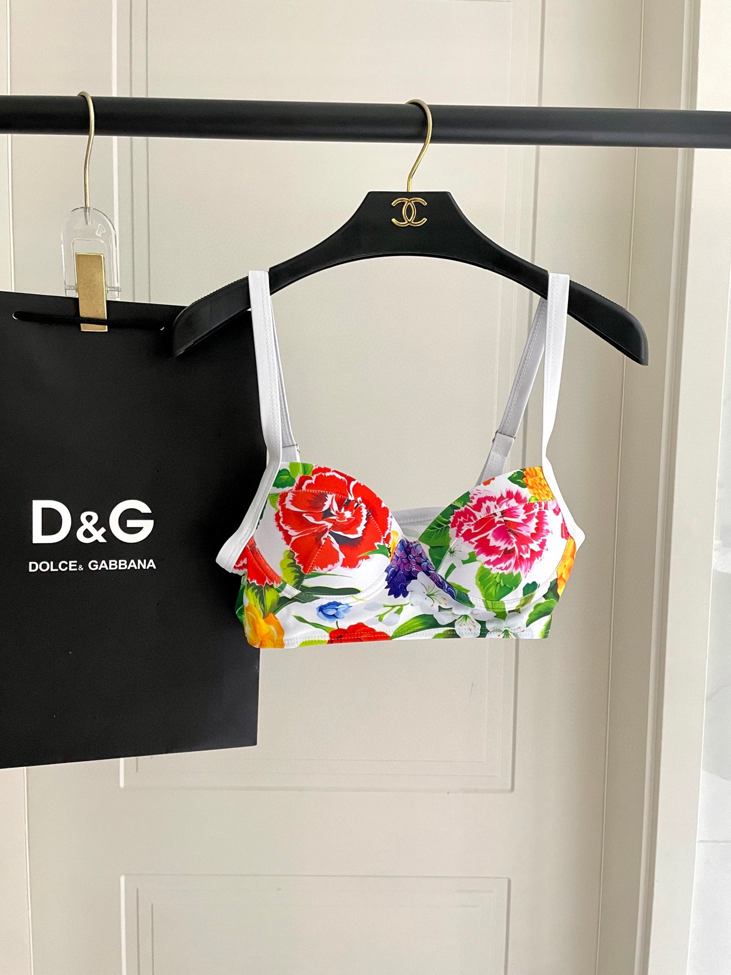 [TOP] Dolce & Gabbana DG Bikini Swimsuit - White