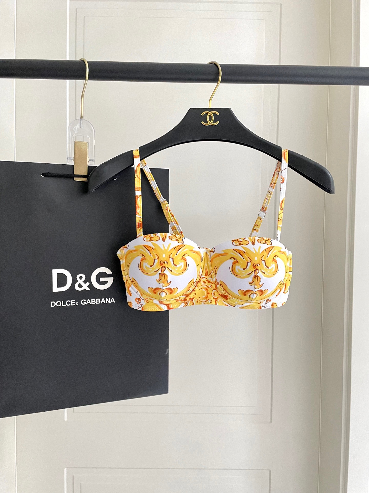 [TOP] Dolce & Gabbana DG Bikini Swimsuit - Yellow