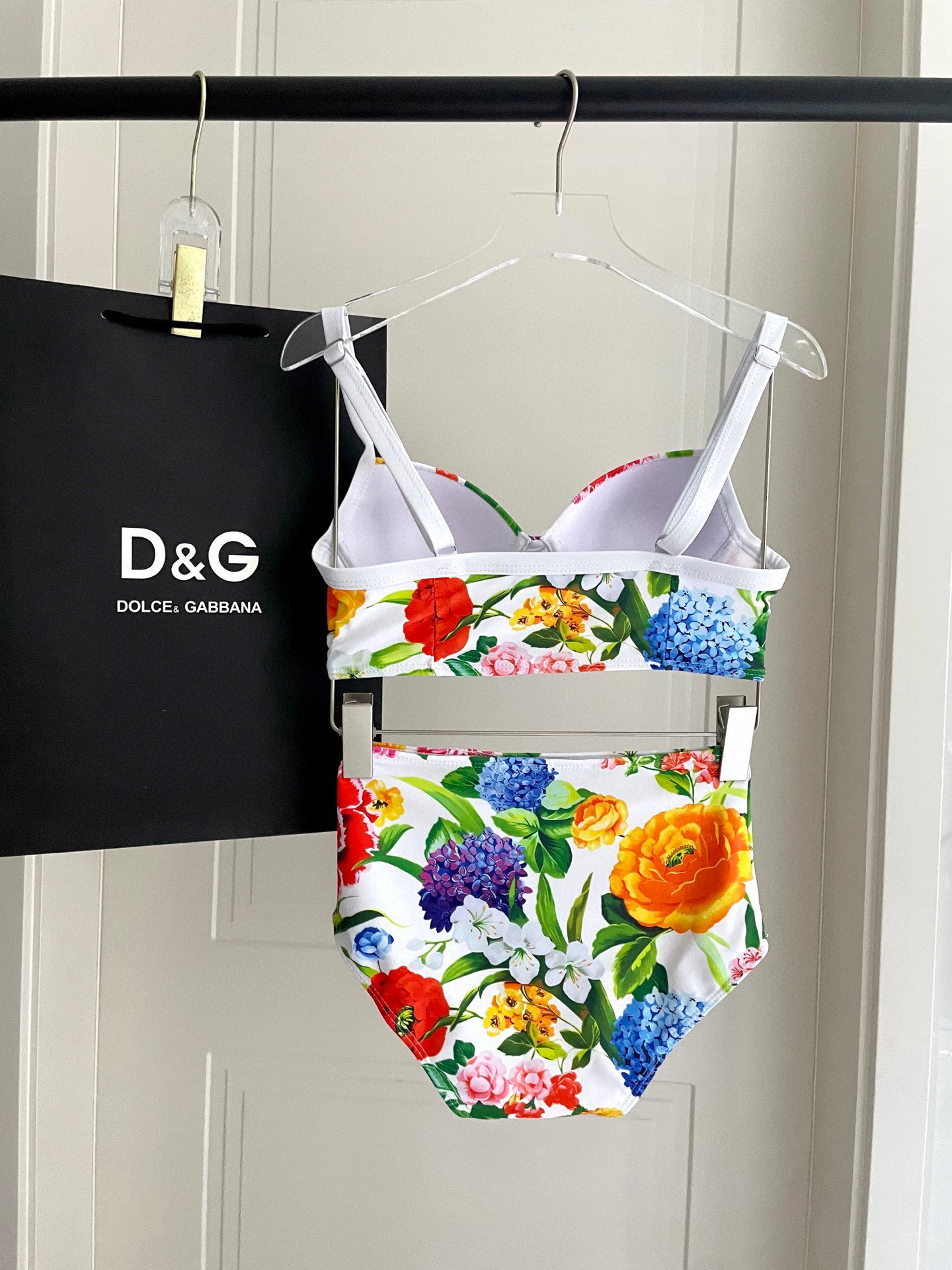 [TOP] Dolce & Gabbana DG Bikini Swimsuit - White