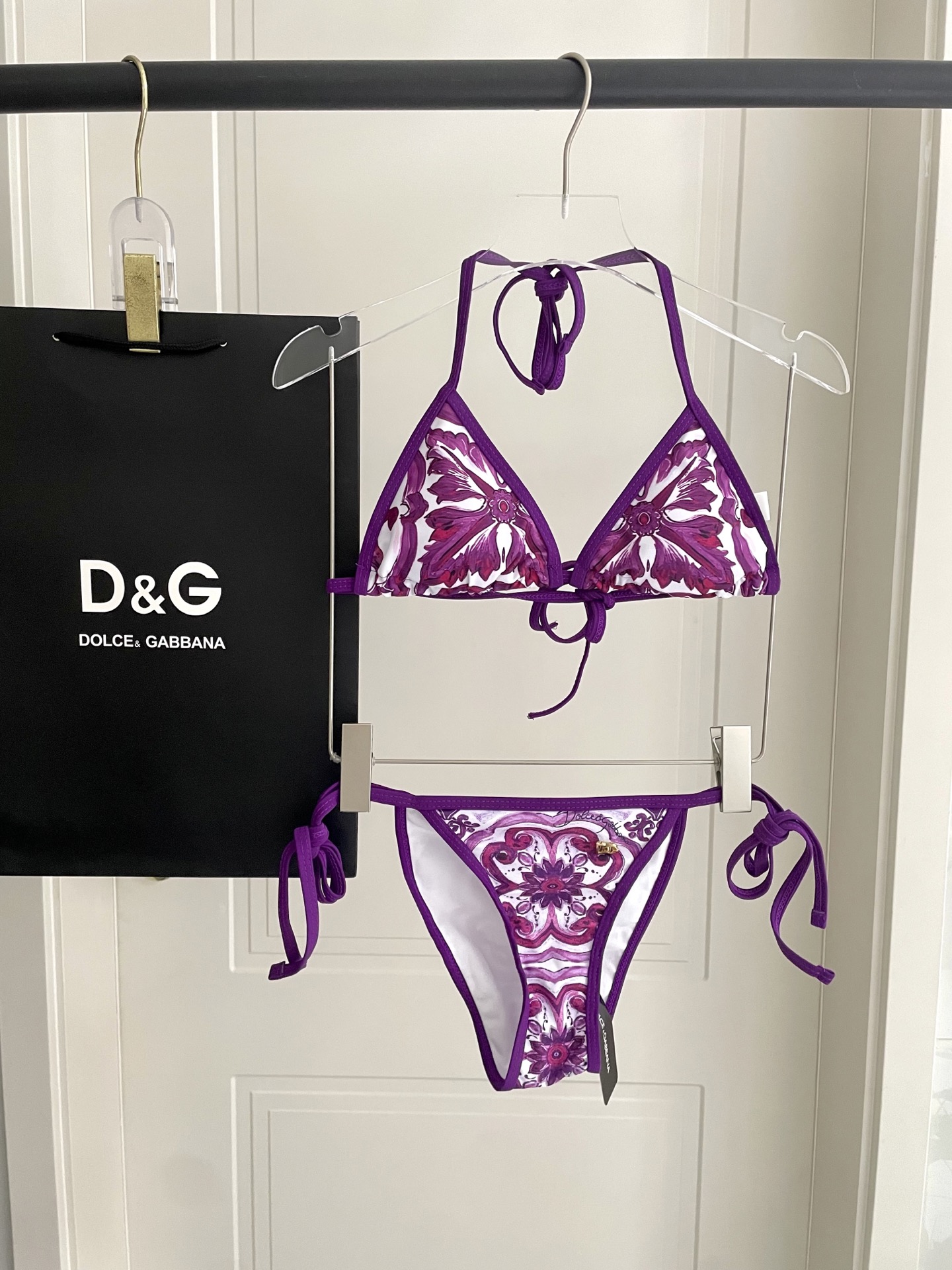 [TOP] Dolce & Gabbana DG Bikini Swimsuit - Purple
