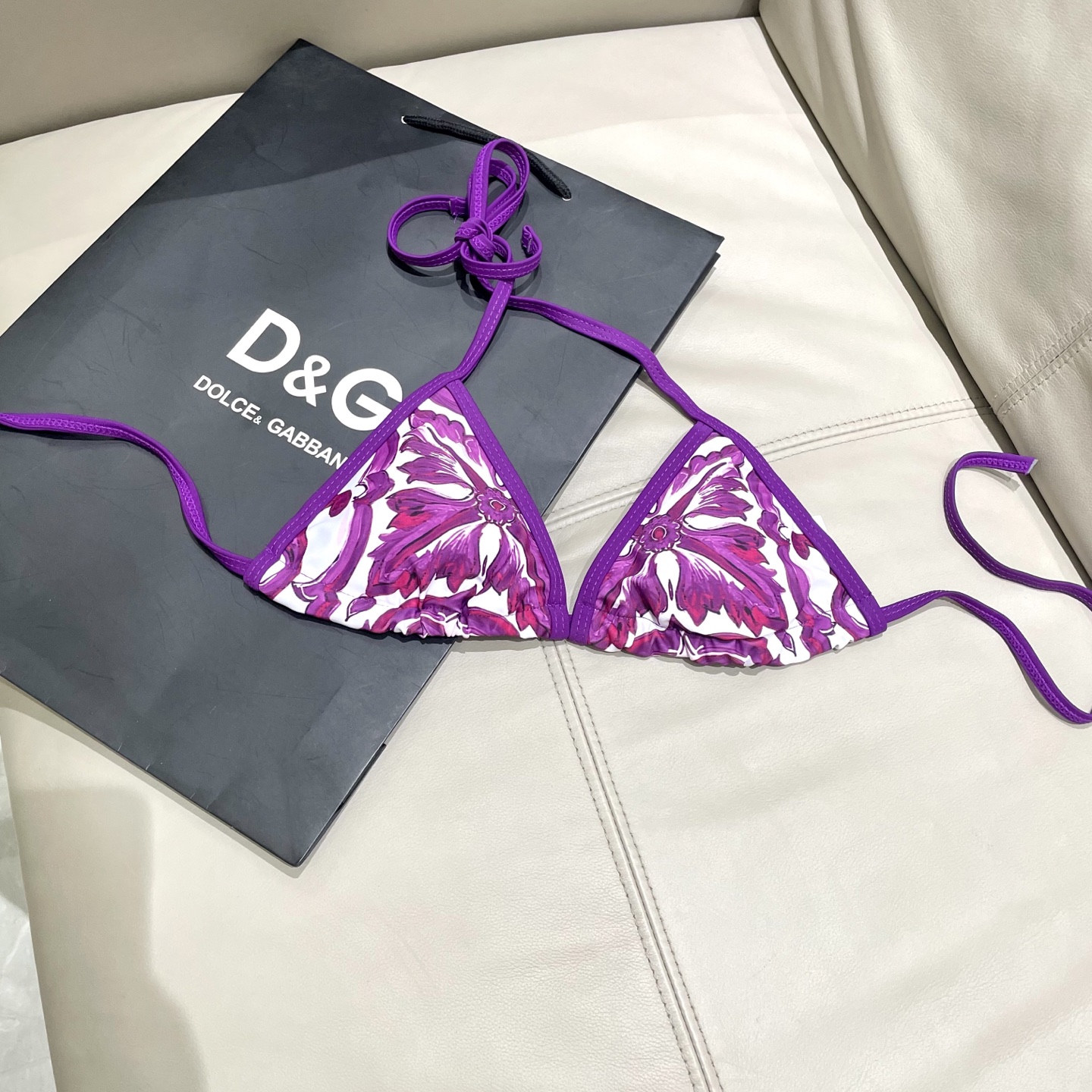 [TOP] Dolce & Gabbana DG Bikini Swimsuit - Purple