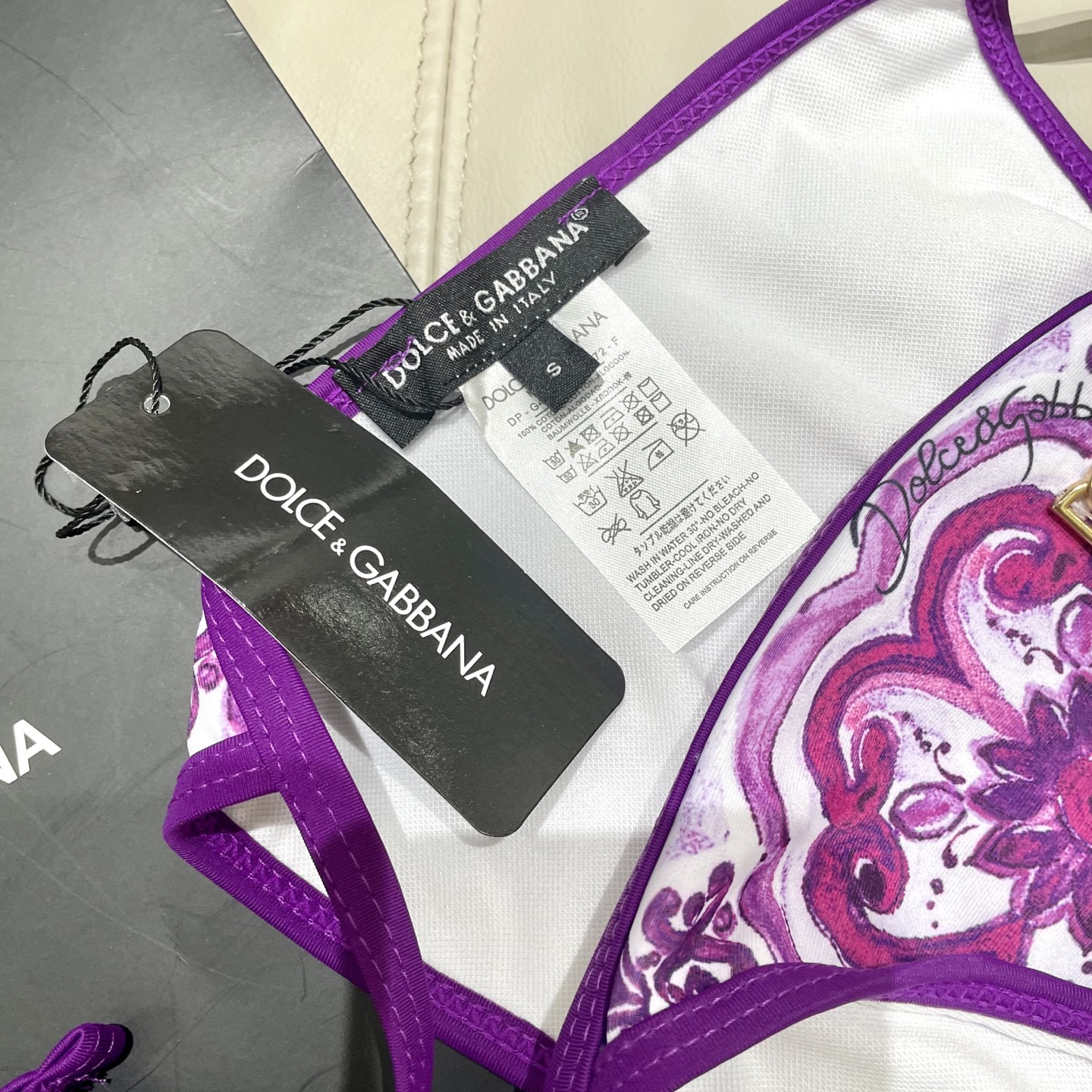 [TOP] Dolce & Gabbana DG Bikini Swimsuit - Purple
