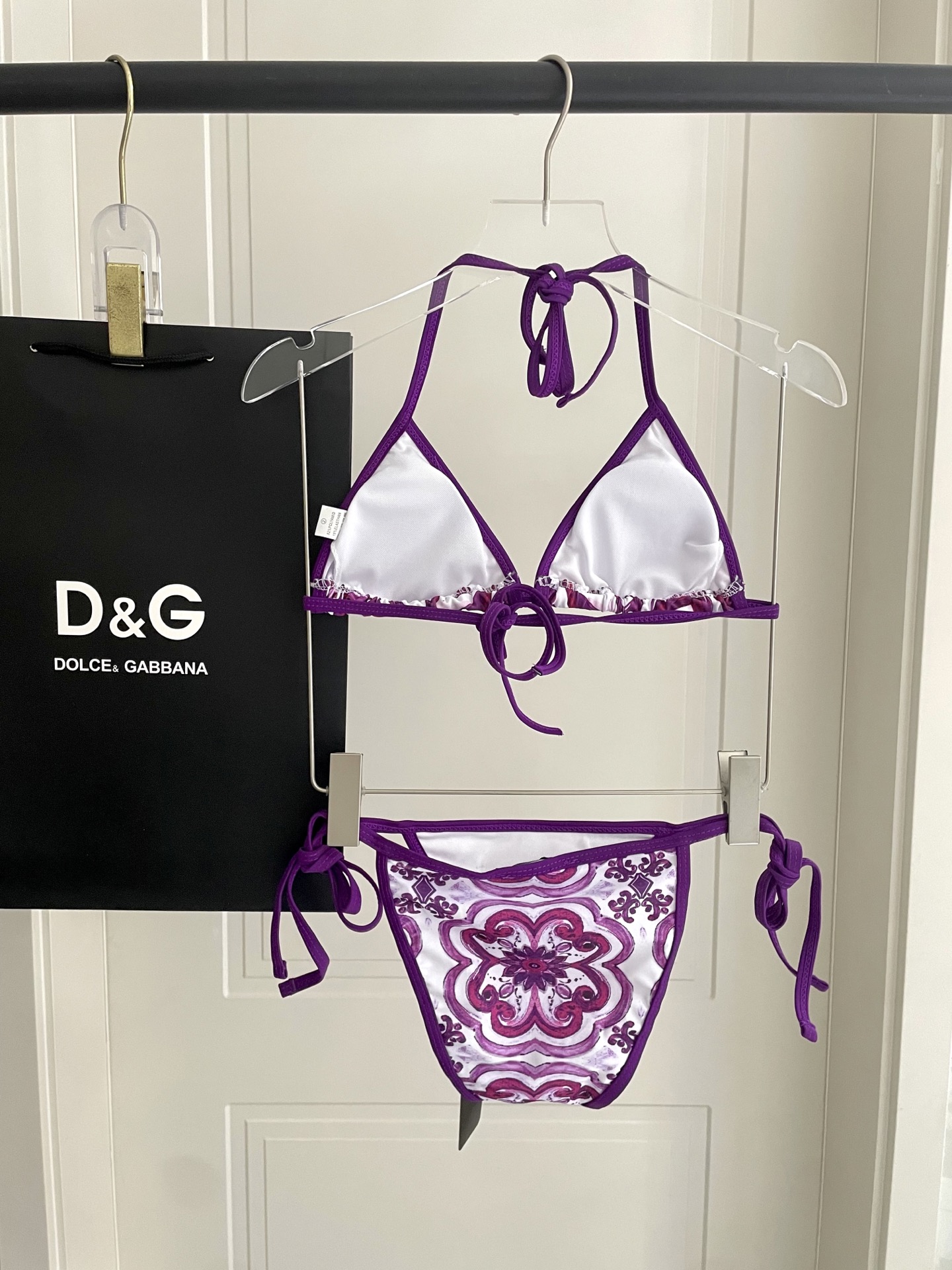 [TOP] Dolce & Gabbana DG Bikini Swimsuit - Purple