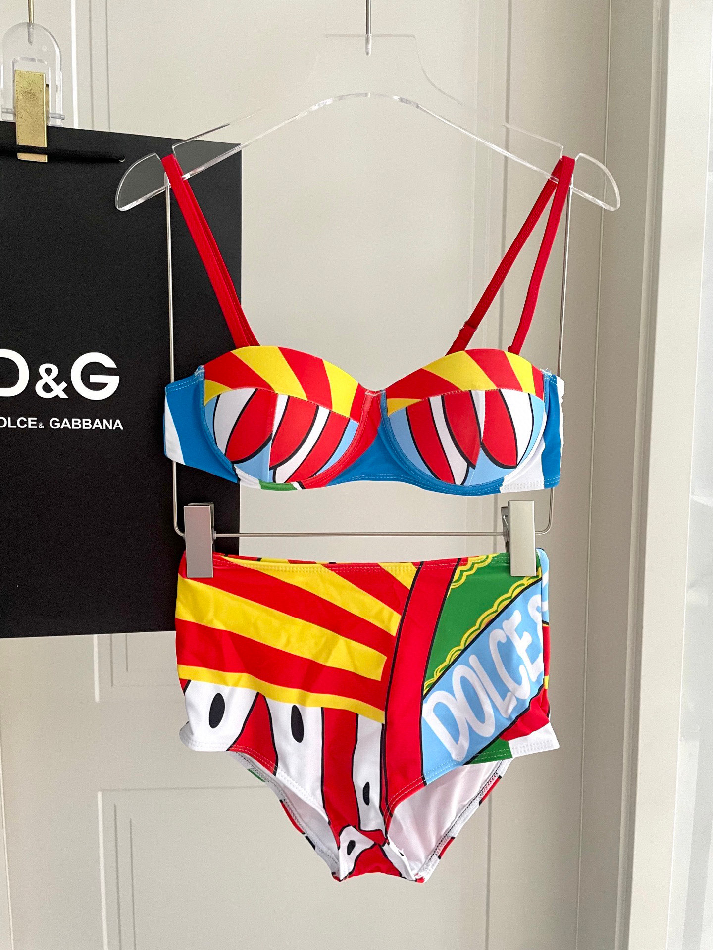 [TOP] Dolce & Gabbana DG Bikini Swimsuit - Colorful