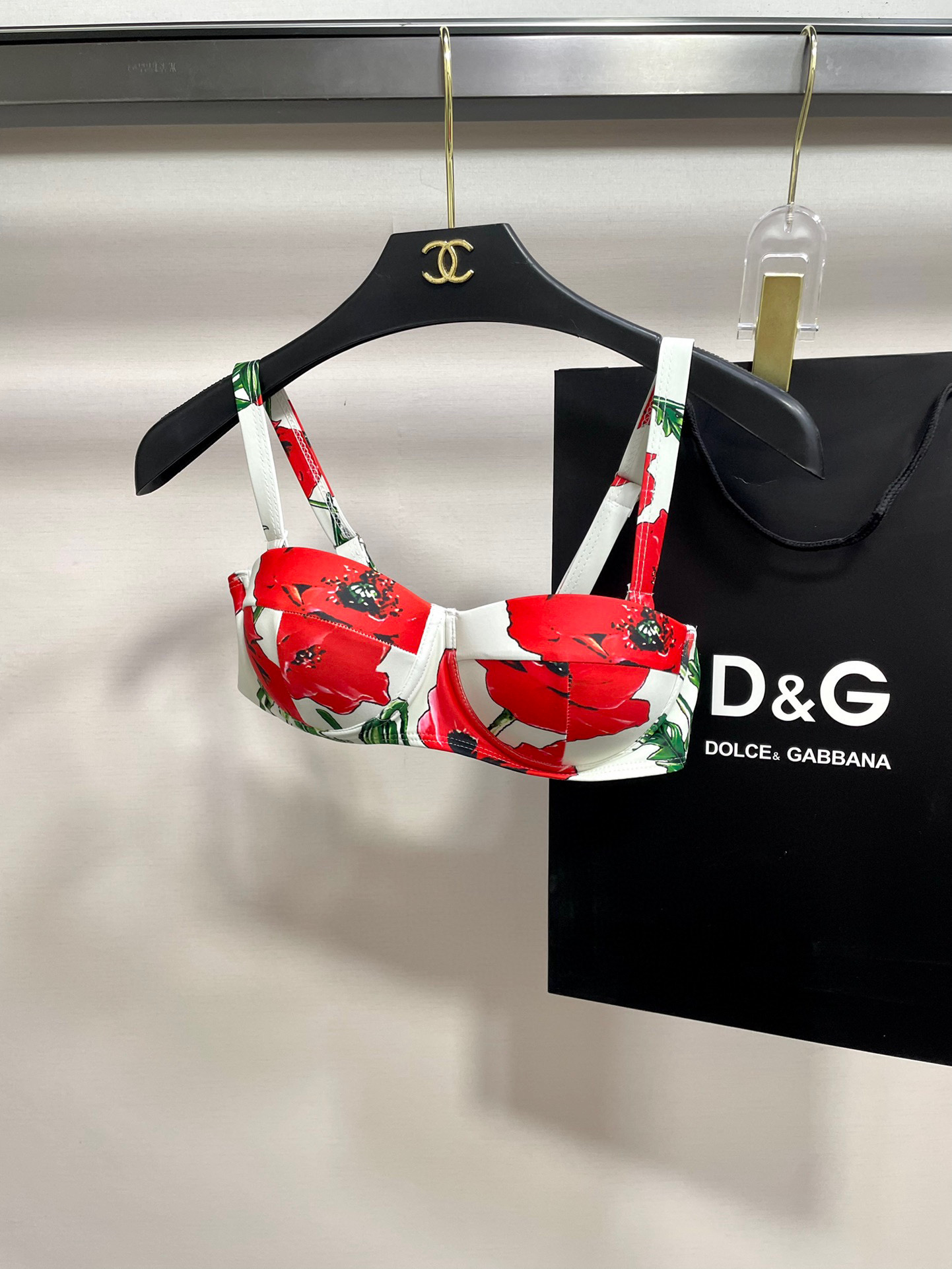 [TOP] Dolce & Gabbana DG Bikini Swimsuit - White