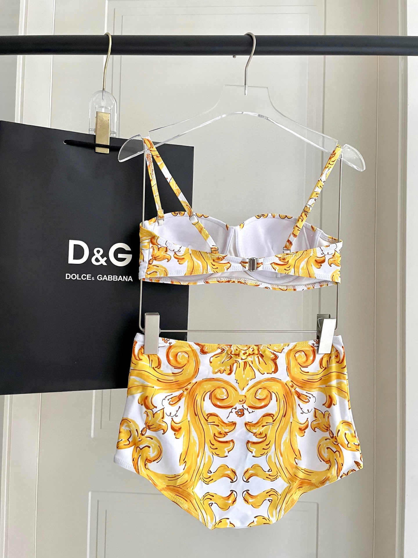 [TOP] Dolce & Gabbana DG Bikini Swimsuit - Yellow