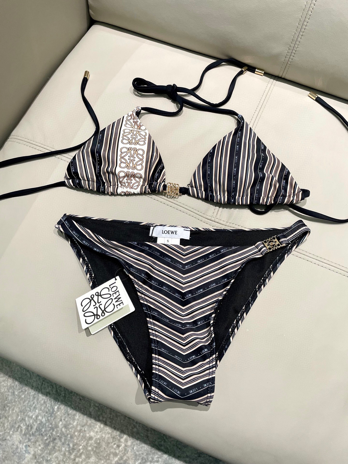 [TOP] LOEWE Bikini Swimsuit - Black