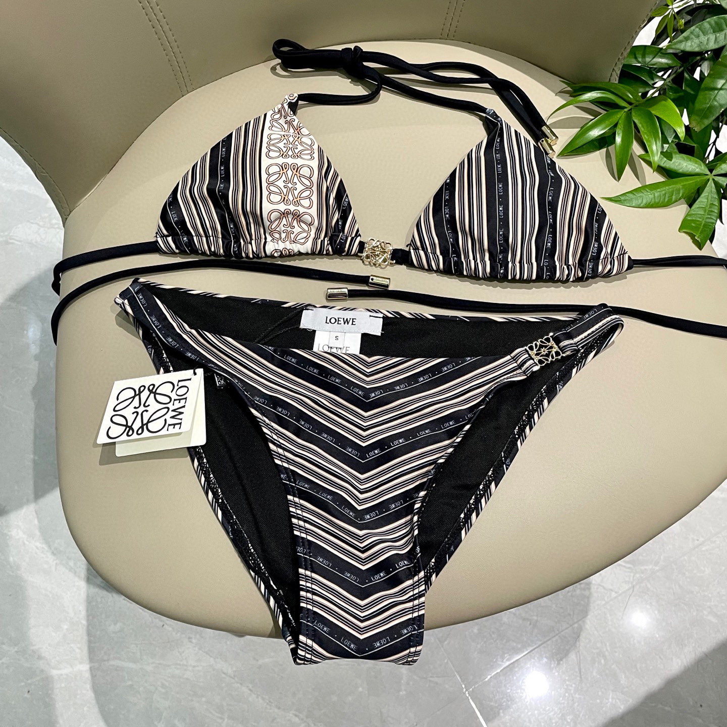[TOP] LOEWE Bikini Swimsuit - Black