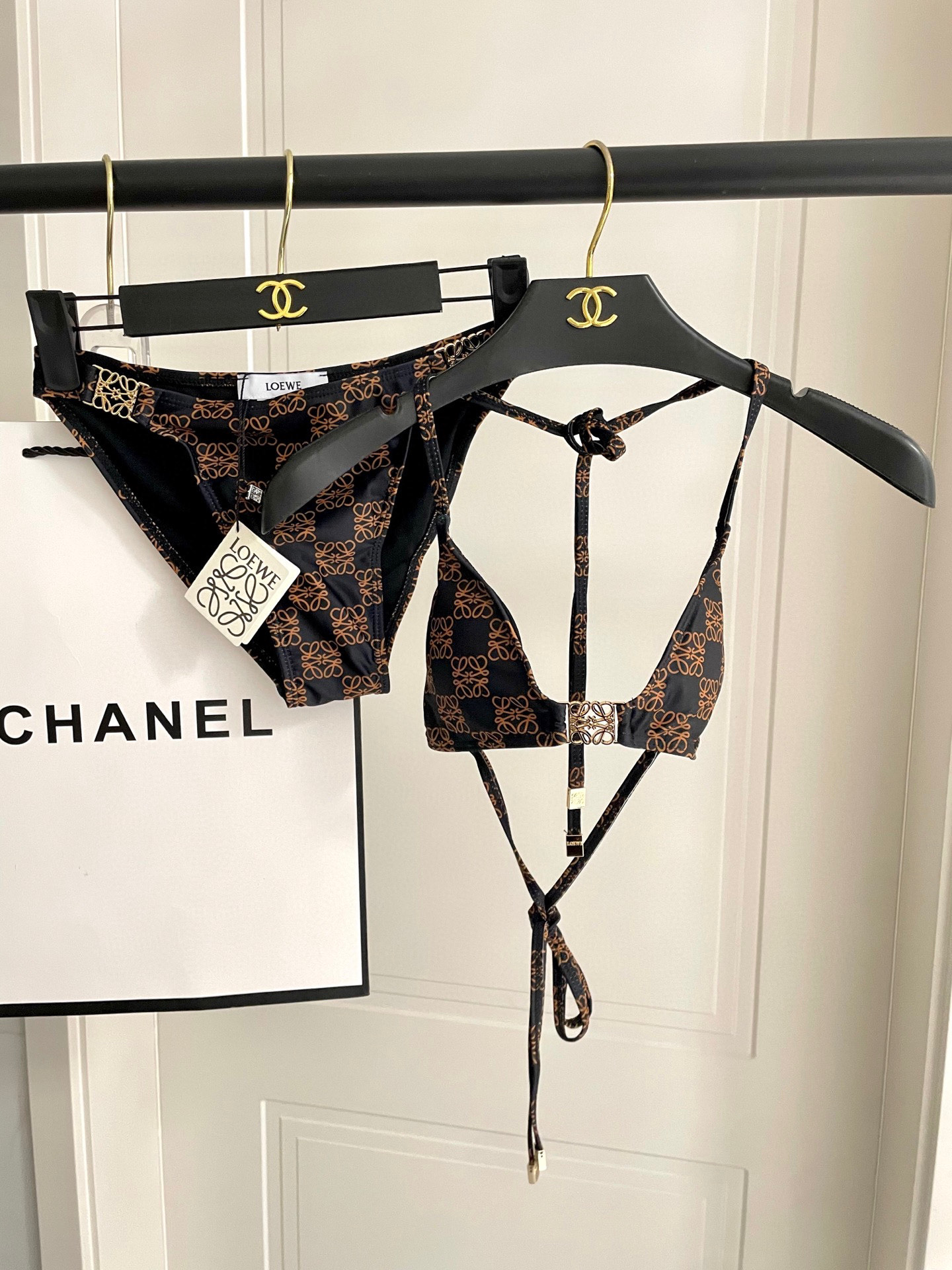 [TOP] LOEWE Bikini Swimsuit - Brown