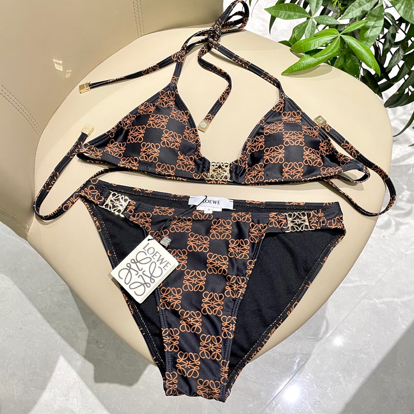 [TOP] LOEWE Bikini Swimsuit - Brown