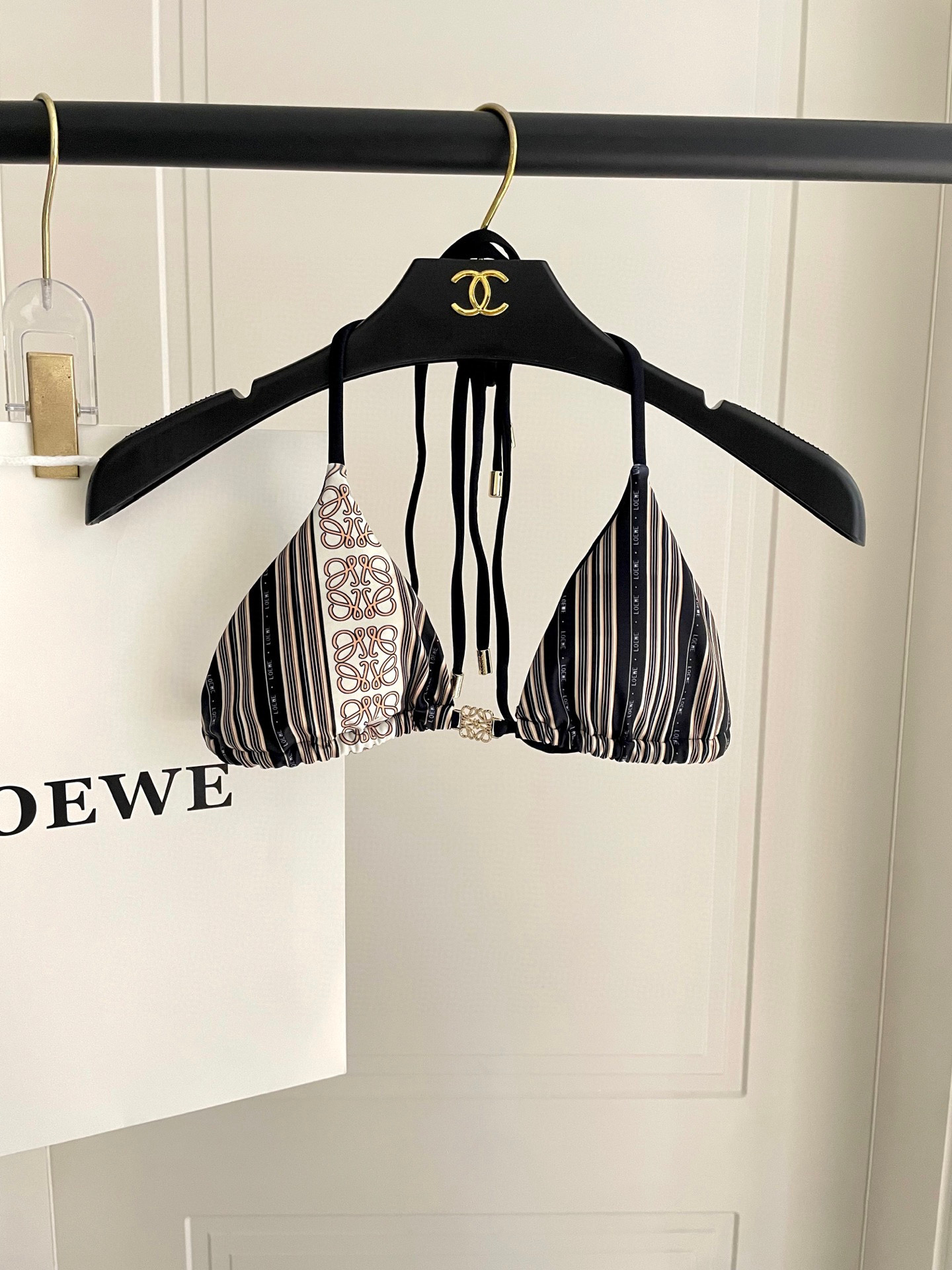 [TOP] LOEWE Bikini Swimsuit - Black