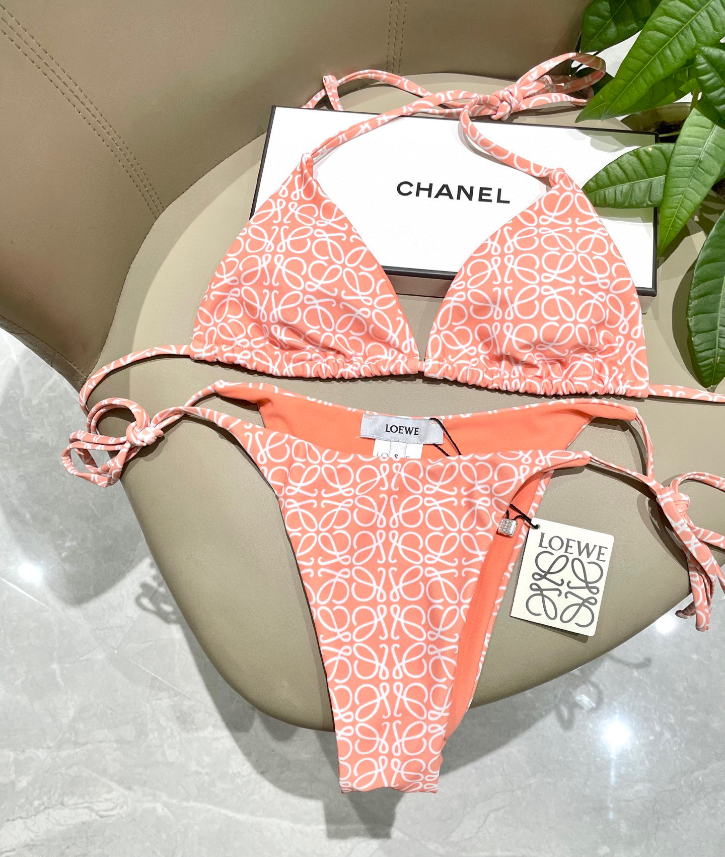 [TOP] LOEWE Bikini Swimsuit - Pink