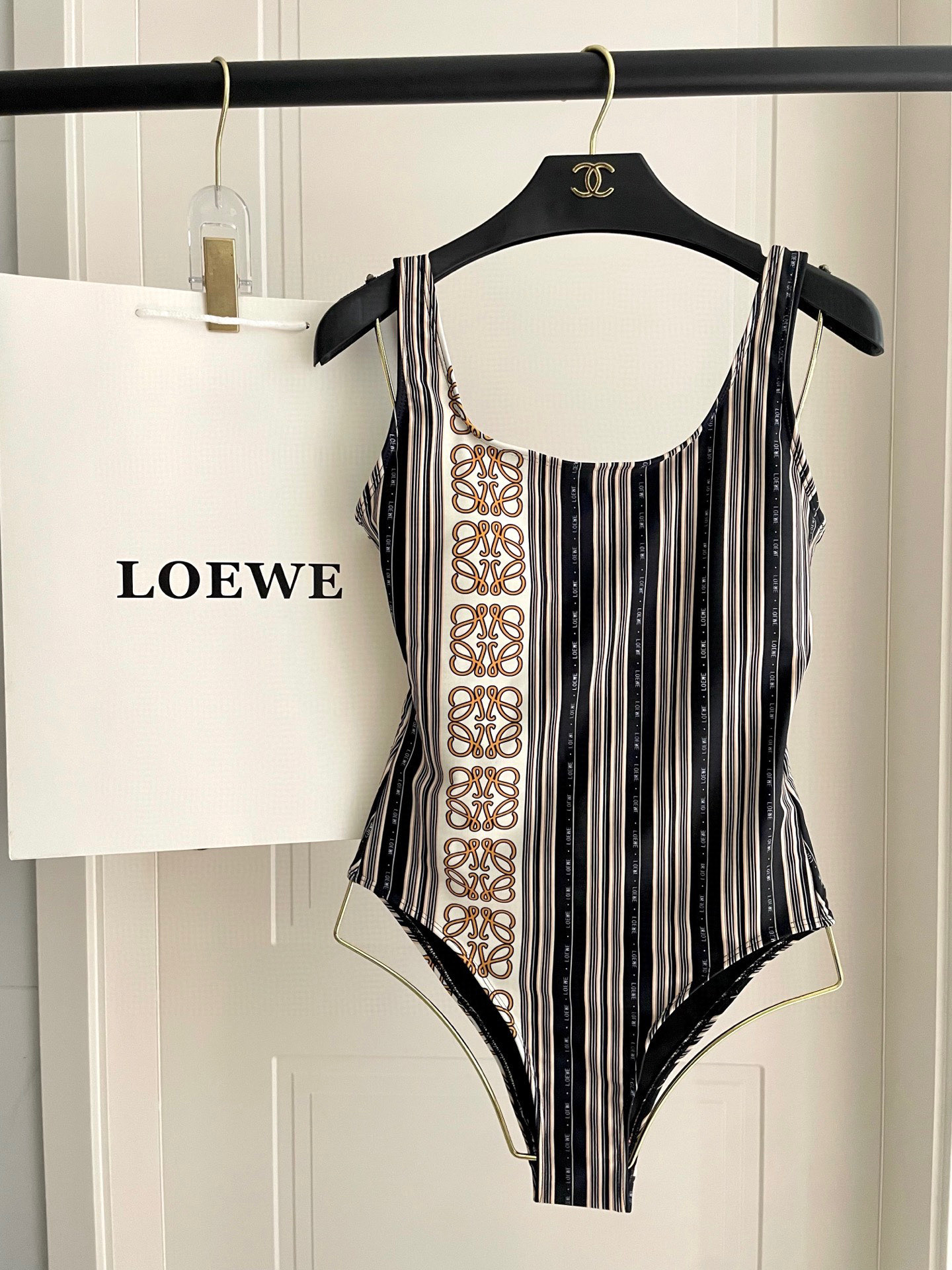 [TOP] LOEWE One-Piece Swimsuit - Black