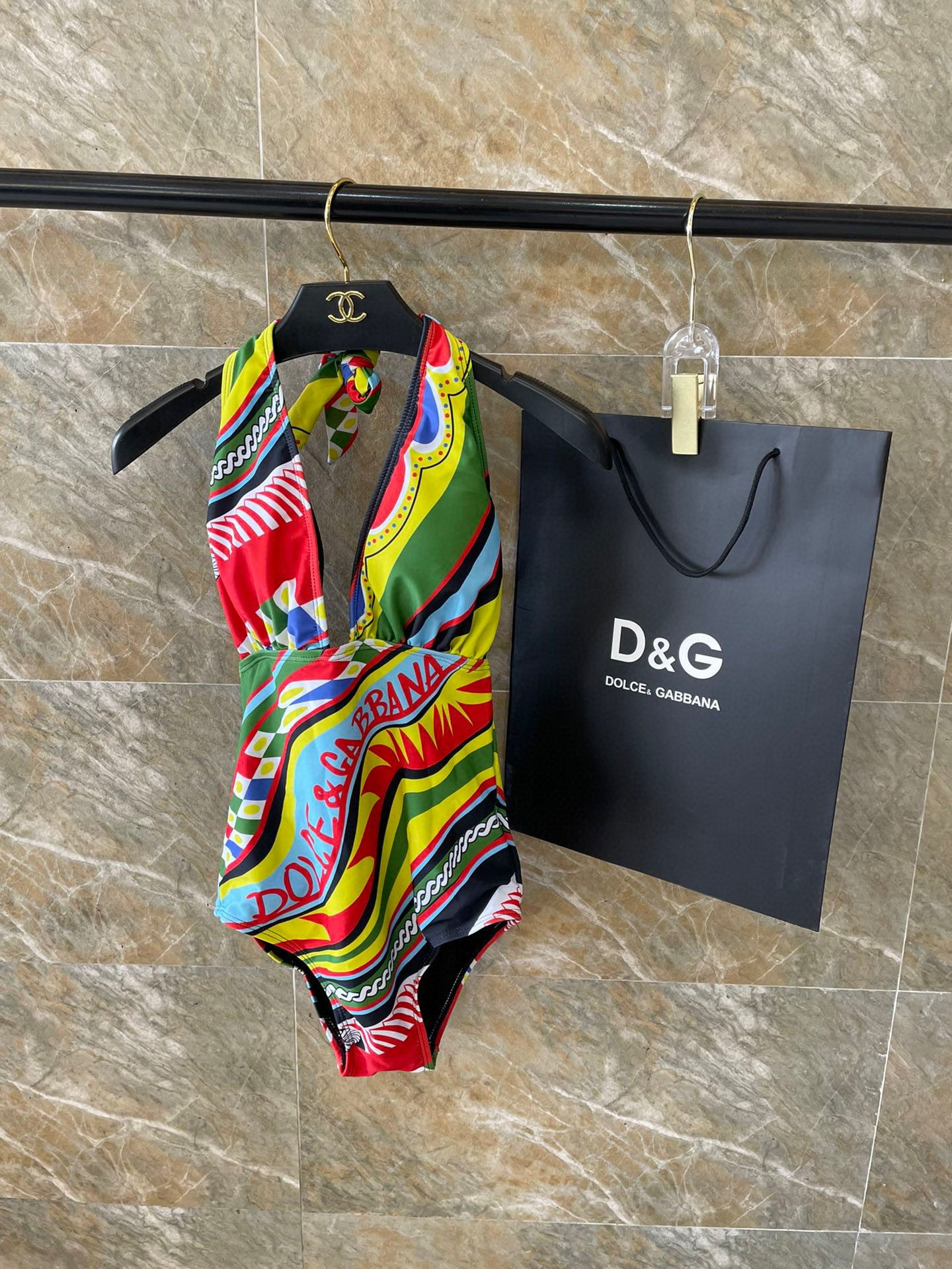 [TOP] Dolce & Gabbana DG One-Piece Swimsuit - Colorful