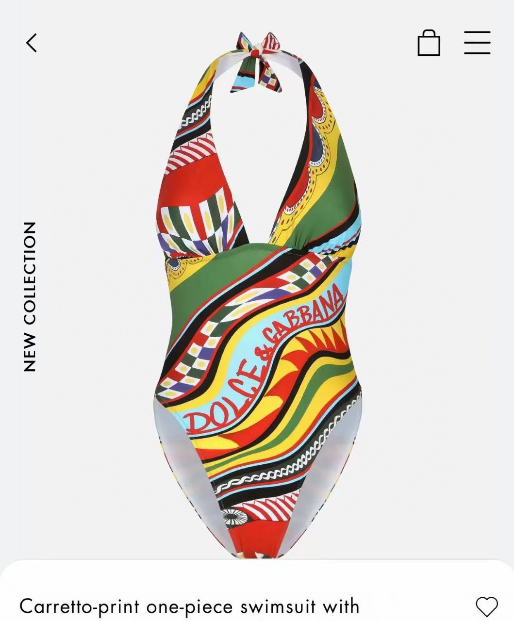 [TOP] Dolce & Gabbana DG One-Piece Swimsuit - Colorful