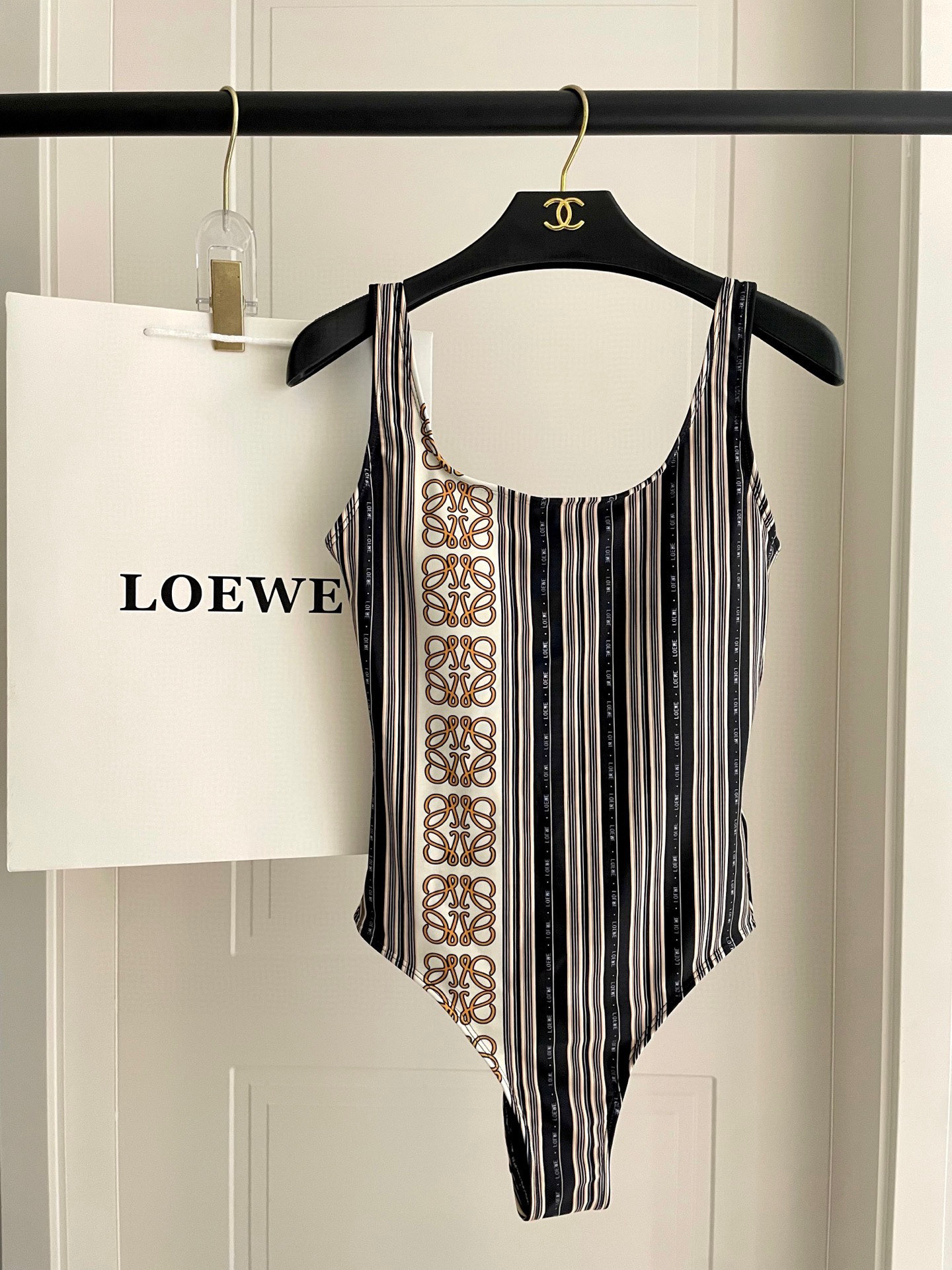 [TOP] LOEWE One-Piece Swimsuit - Black