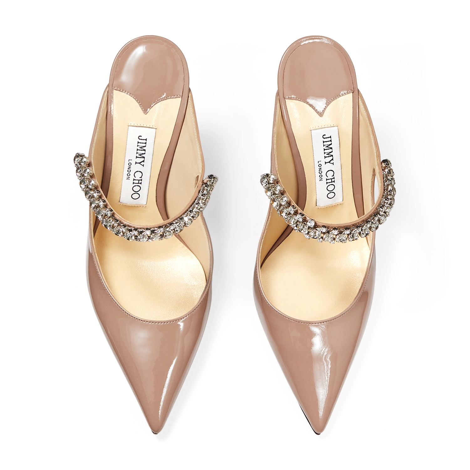 [TOP] Jimmy Choo Bing Heel 10cm Crystal Lambskin - Pink