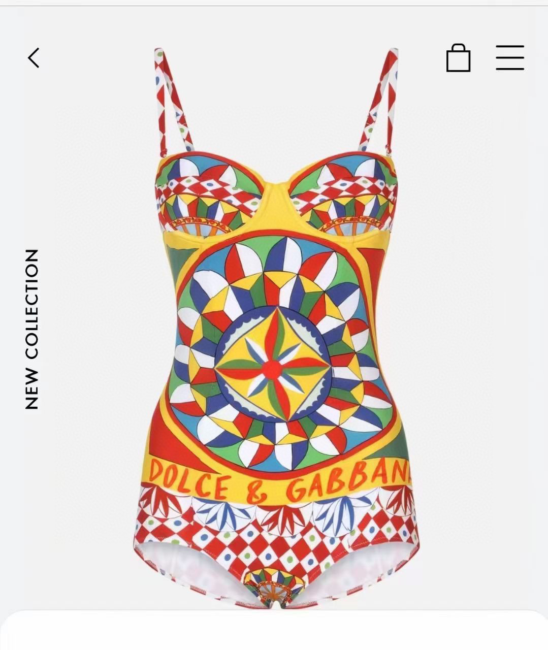 [TOP] Dolce & Gabbana DG One-Piece Swimsuit - Colorful