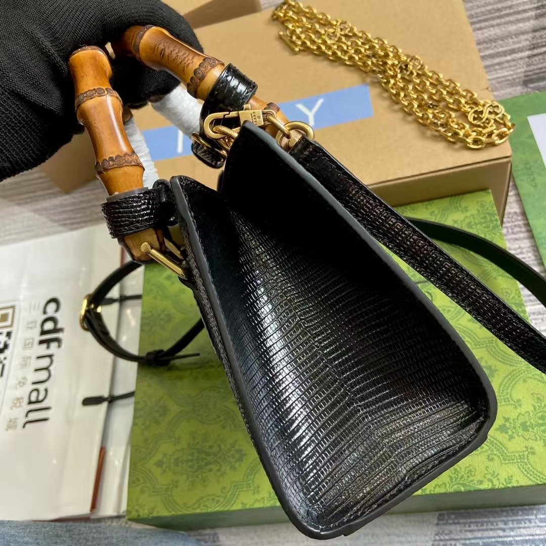 [TOP] GUCCI G*G Diana Tote Bag 20x16x10cm - Black