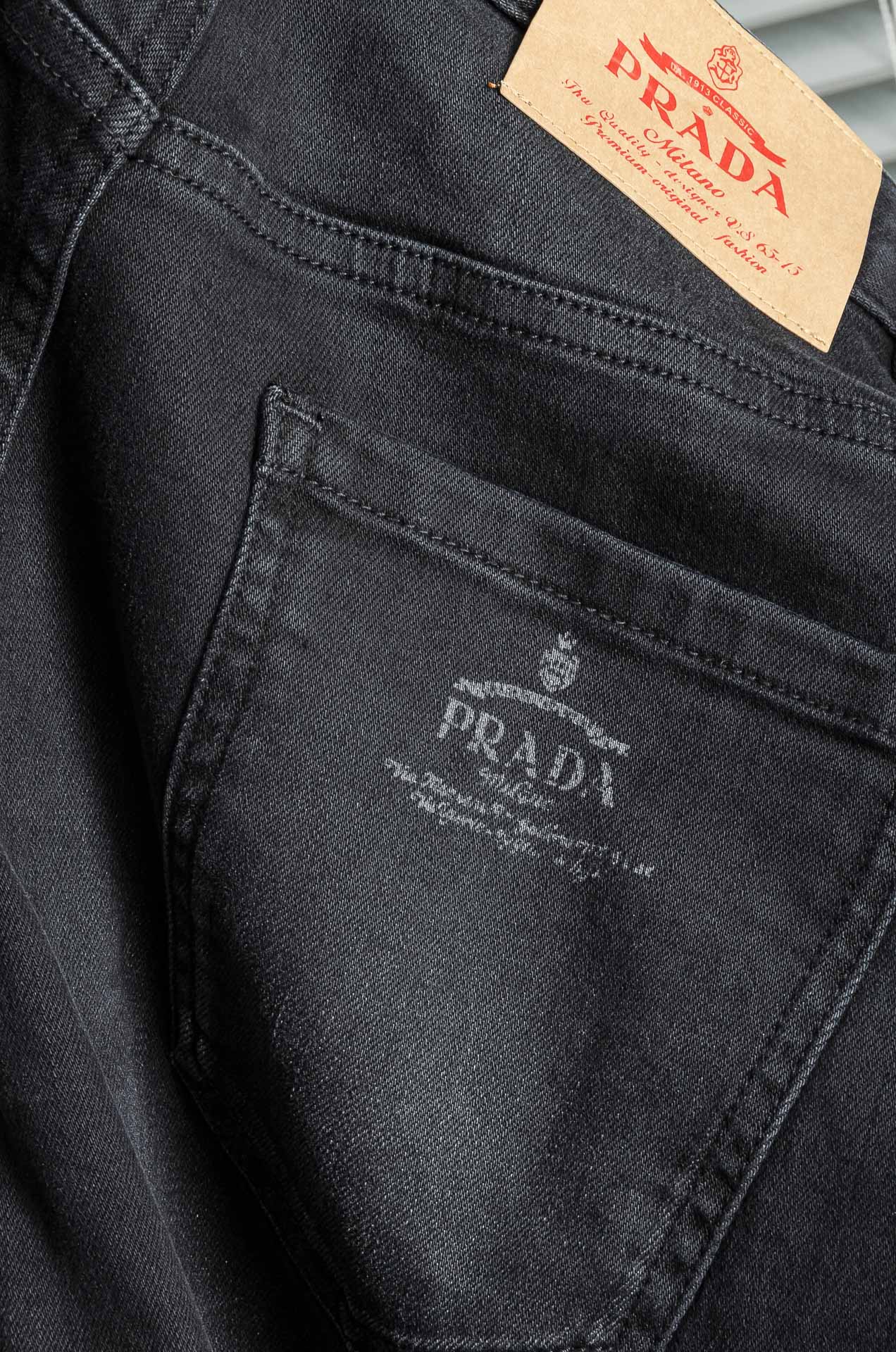 [TOP] PRADA Men's Jeans - Black