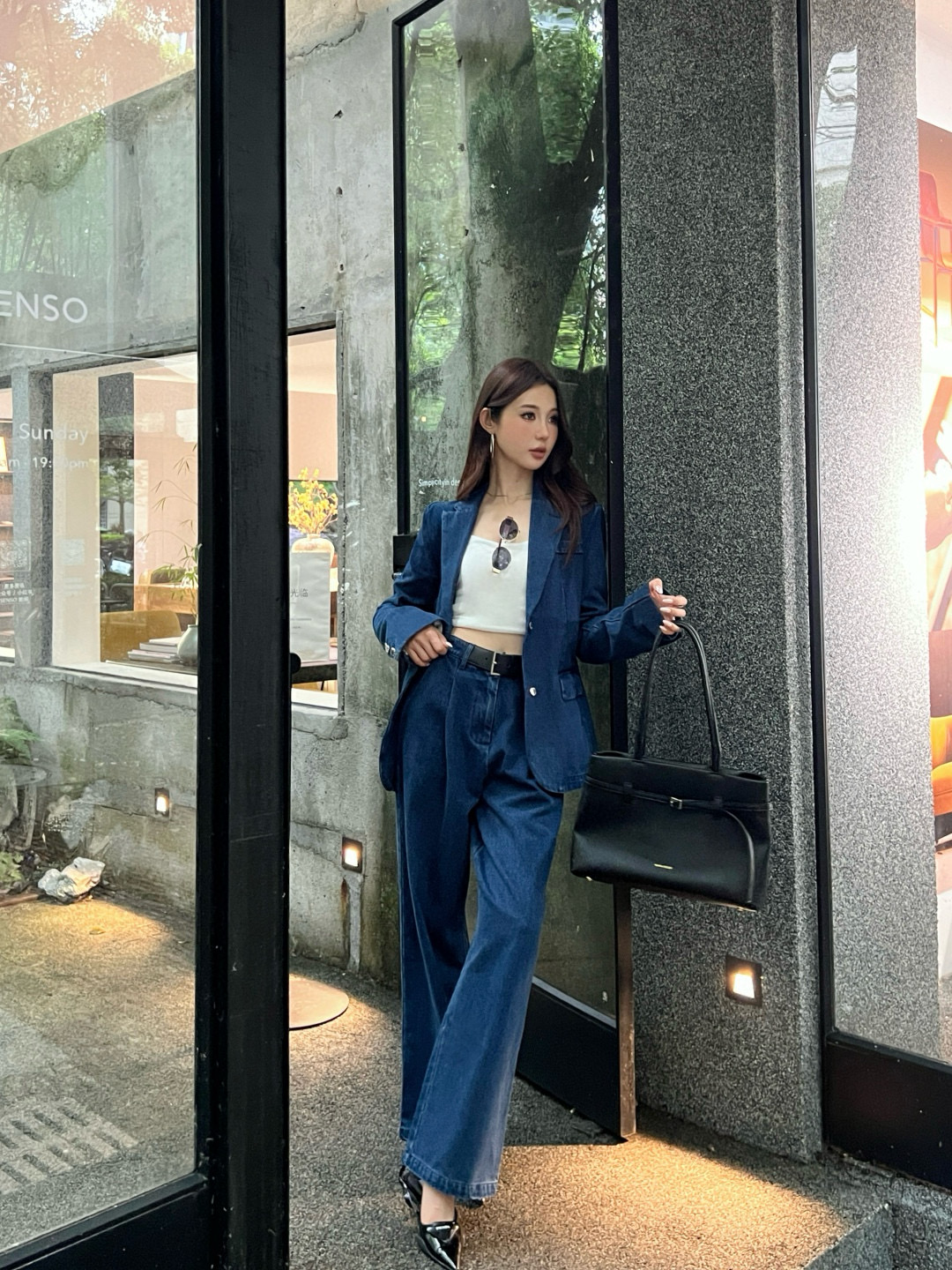 [TOP] Prada Denim Jacket + Pants Set - Blue