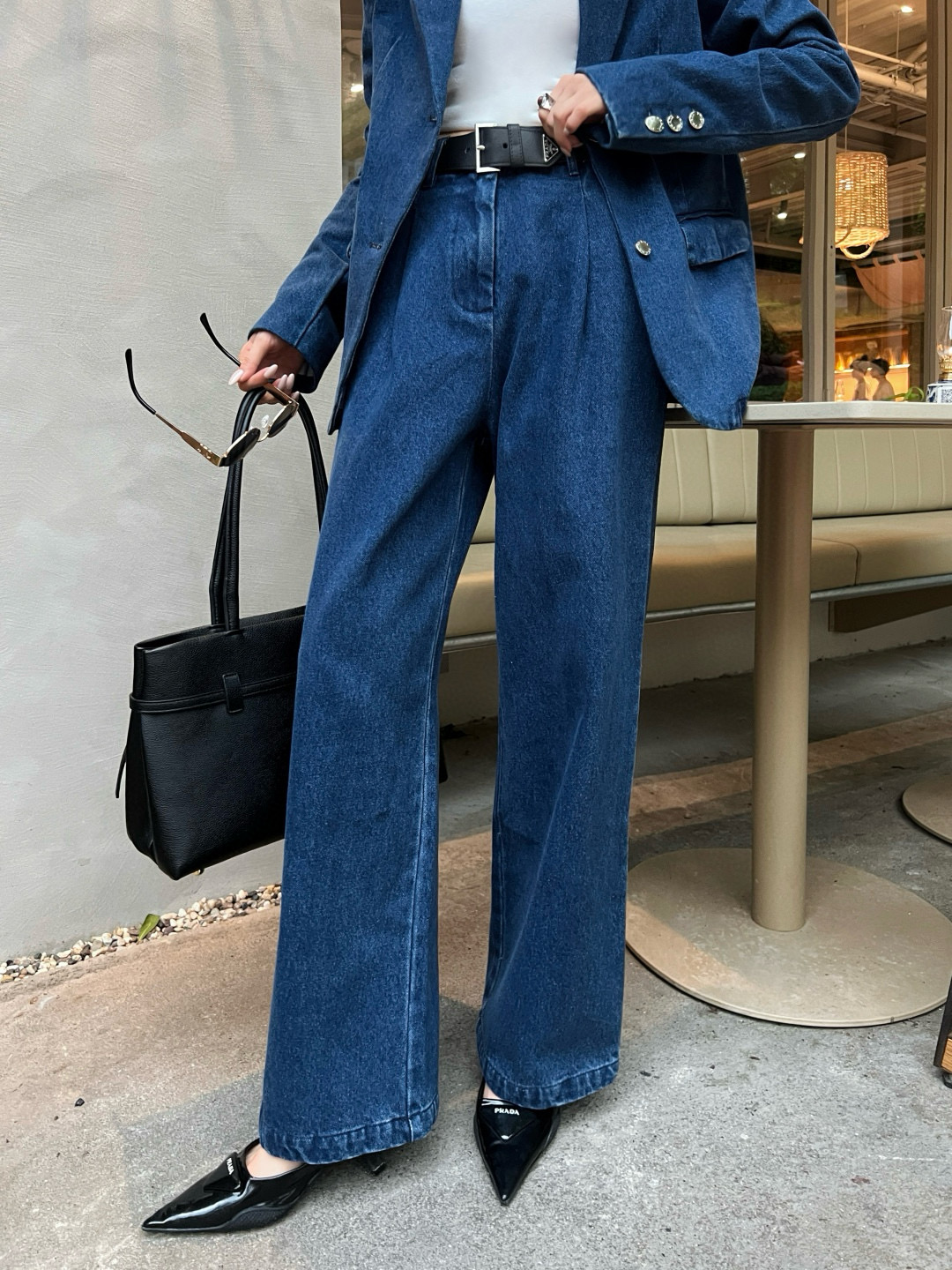 [TOP] Prada Denim Jacket + Pants Set - Blue