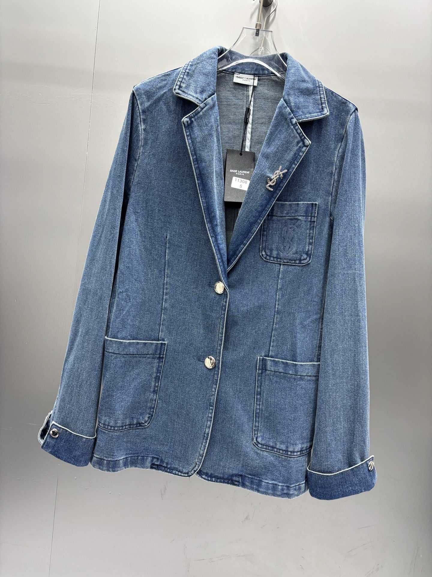 [TOP] Yves Saint Laurent YSL Denim Jacket - Blue