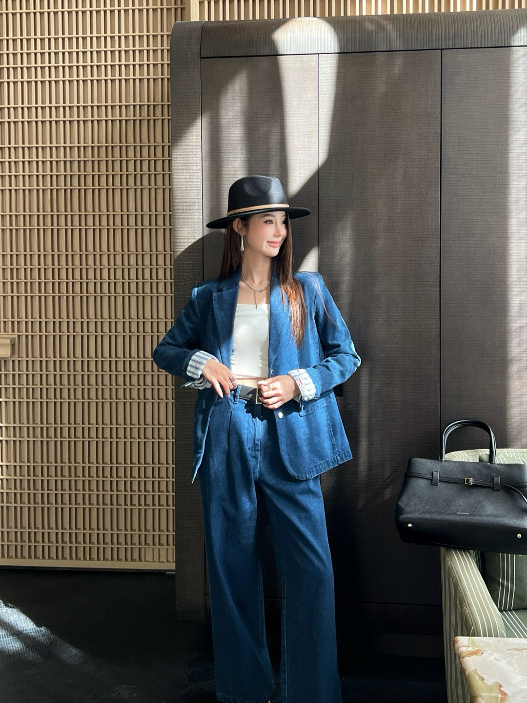 [TOP] Prada Denim Jacket + Pants Set - Blue