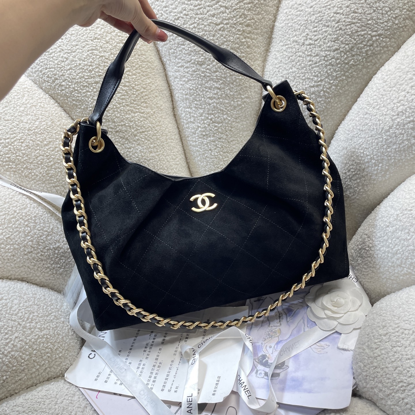 [TOP] CHANEL Hobo Bag 32*28*10cm - 3 Colour